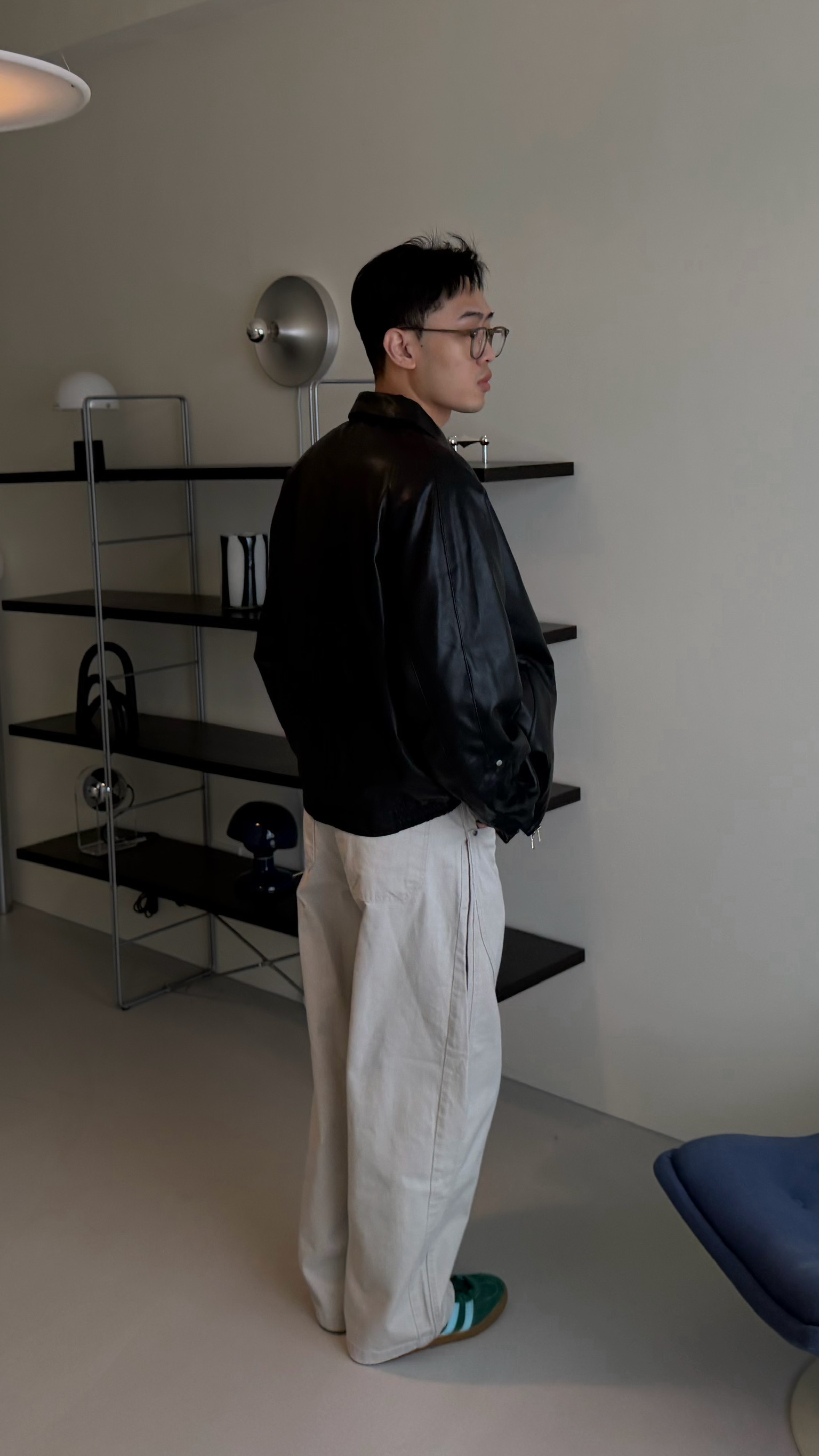 繭型弧線單寧褲