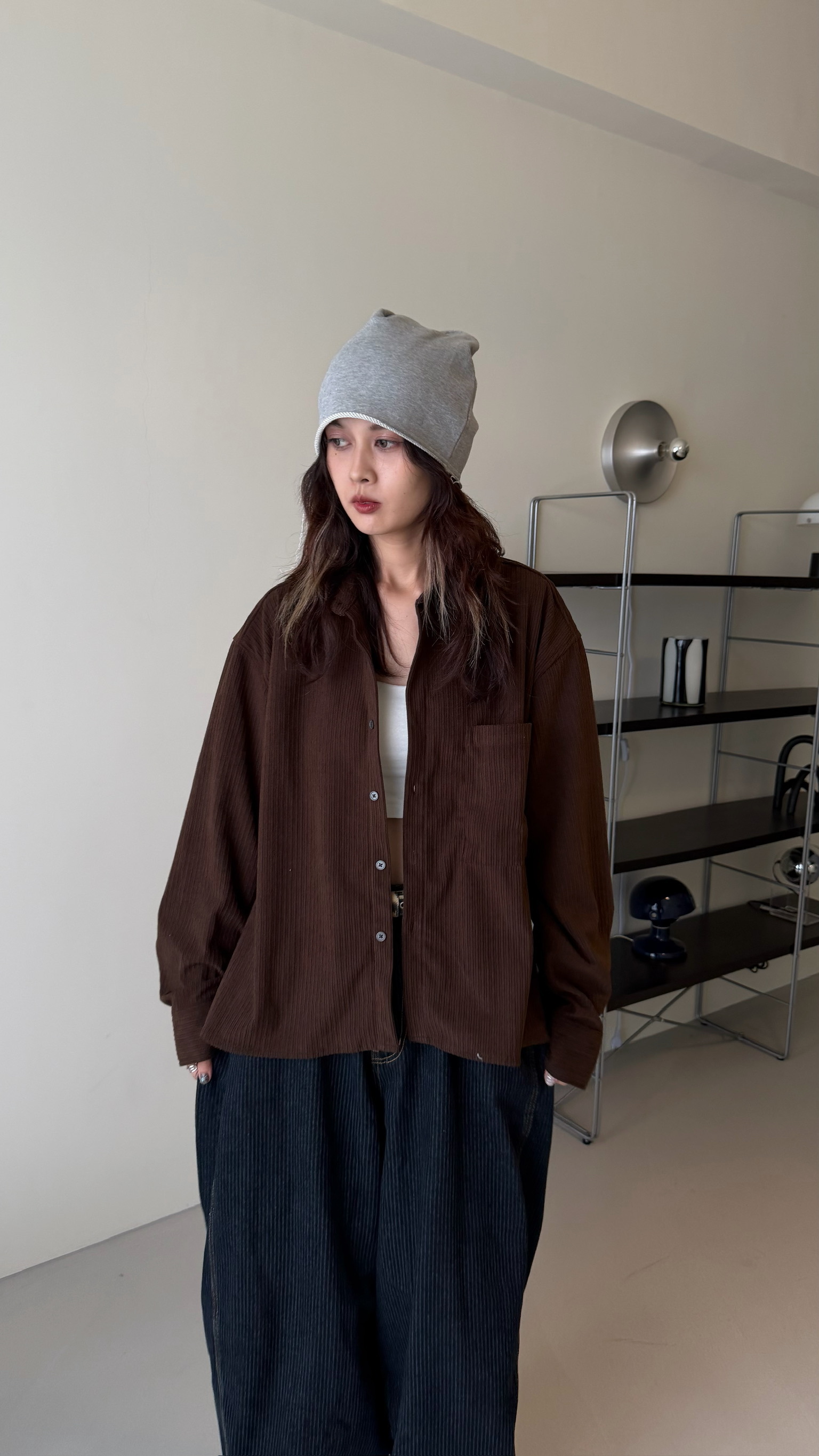 燈芯絨短版襯衫☝🏻