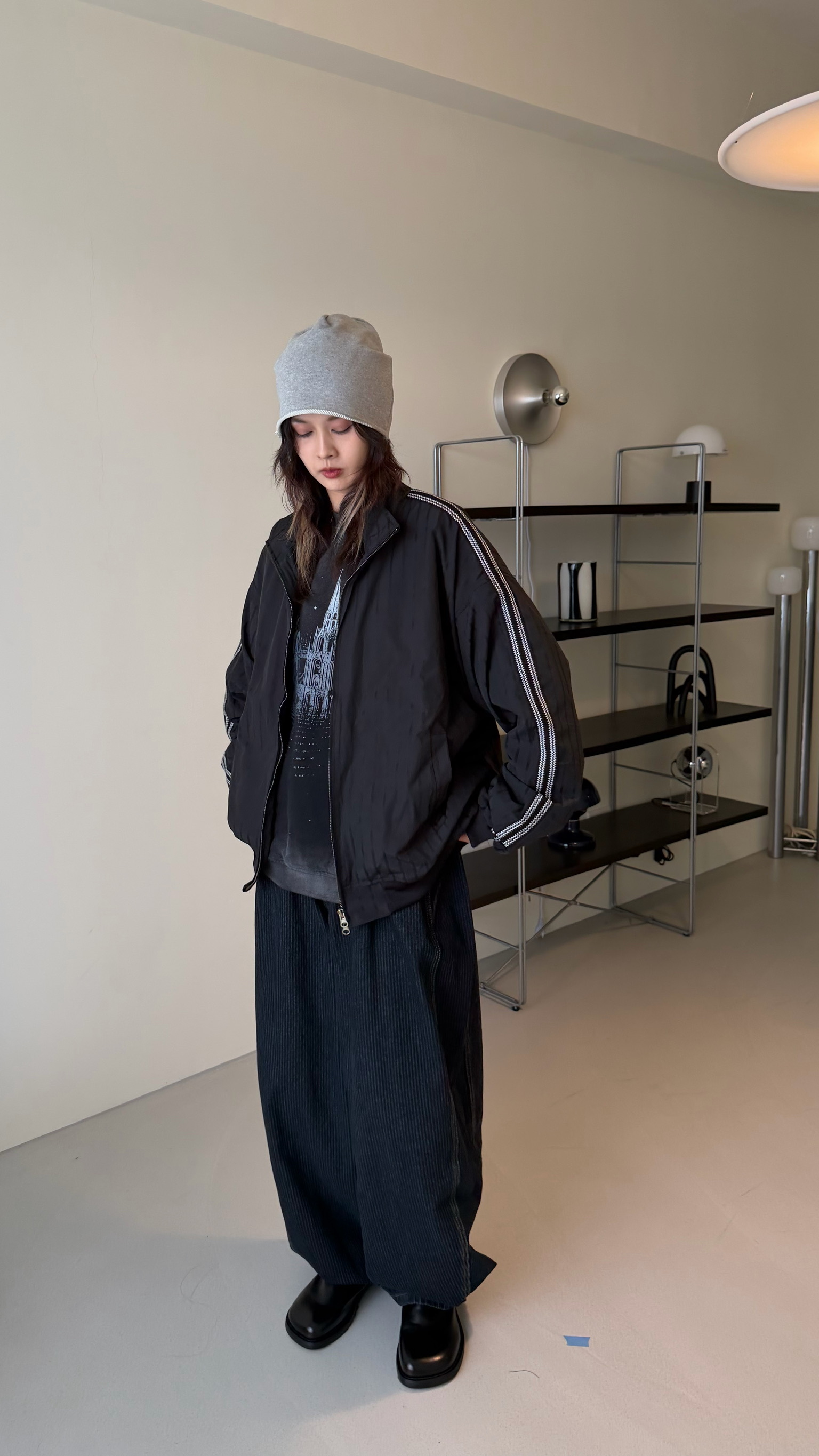 造型壓紋車線夾克