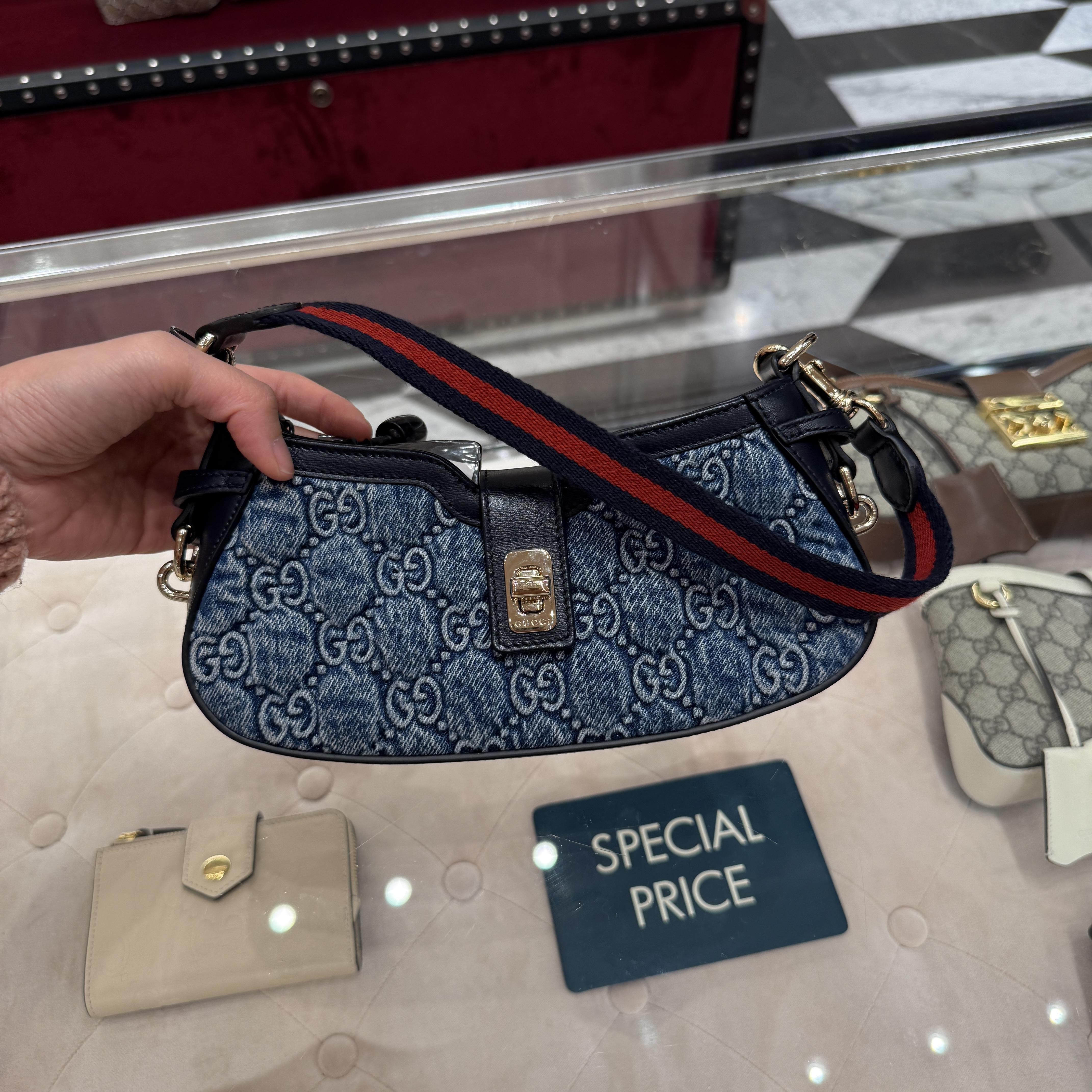 Gucci Moonside GG Denim shoulder bag 786015