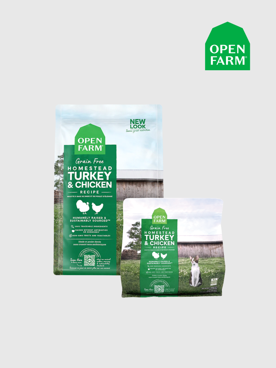 【OPEN FARM 開放農場】自然農選無穀寵糧 全齡貓｜放養跑山雞&火雞