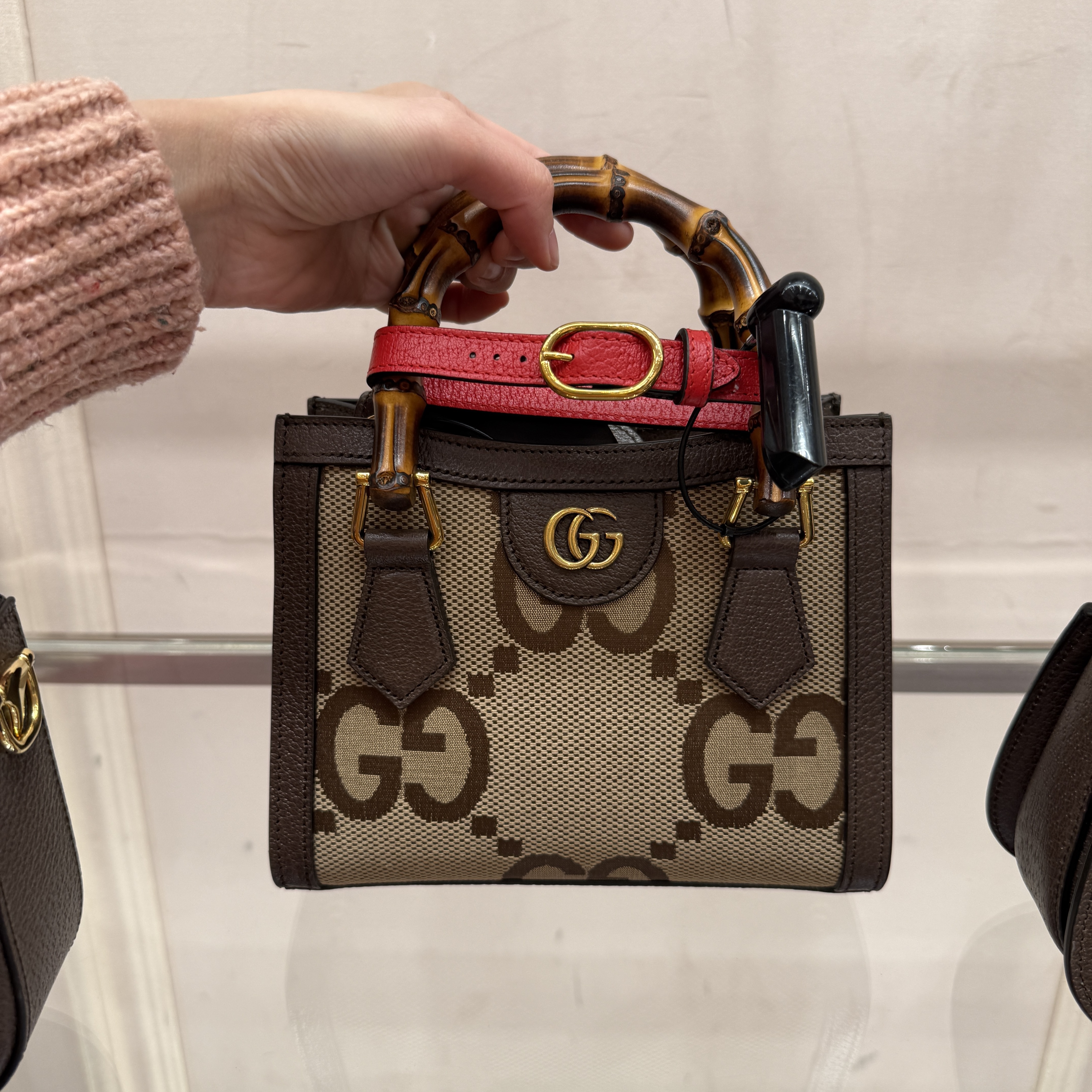 Gucci Jumbo GG Bamboo Diana Mini Top Handle Bag 655661