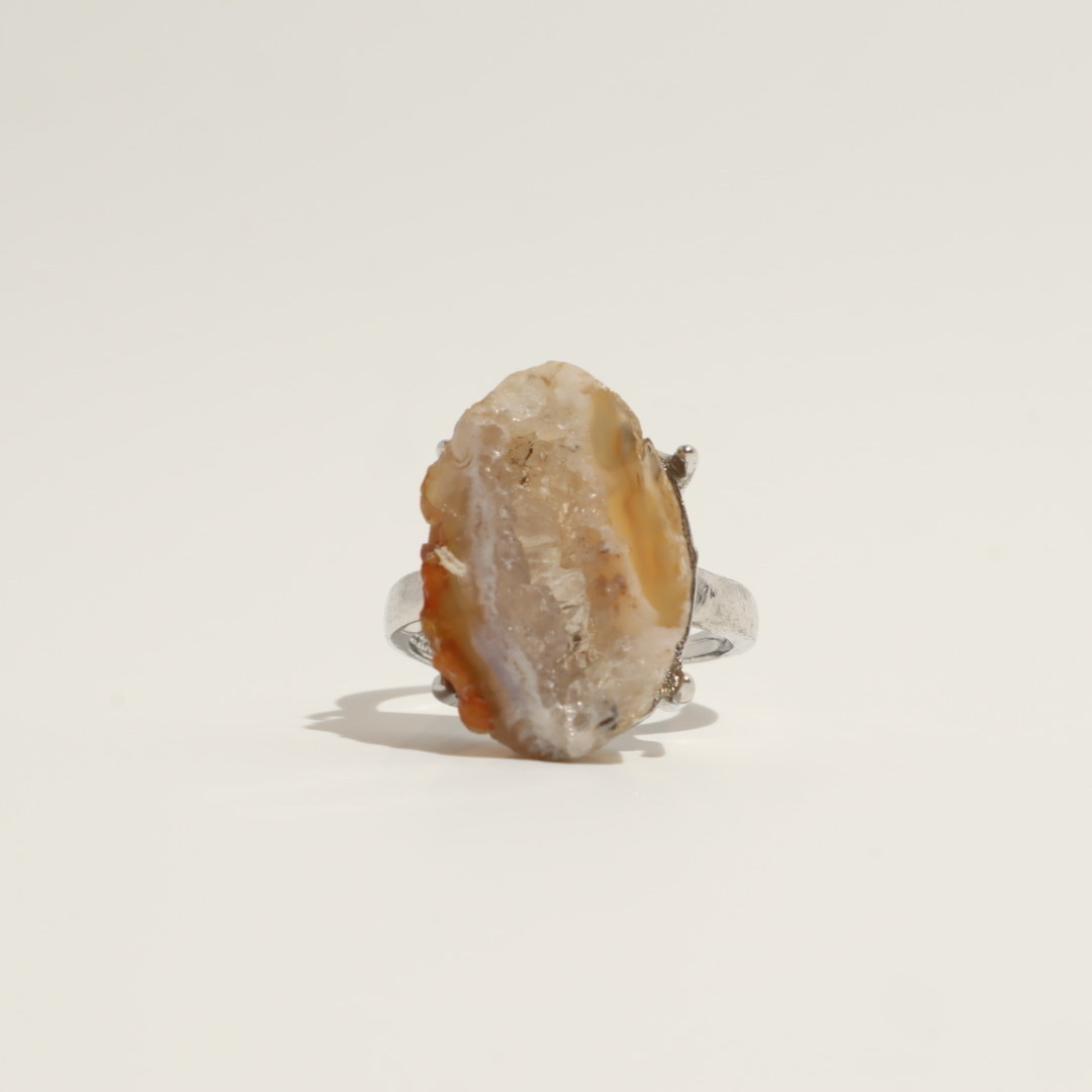 Anneau Brut - Agate Ring
