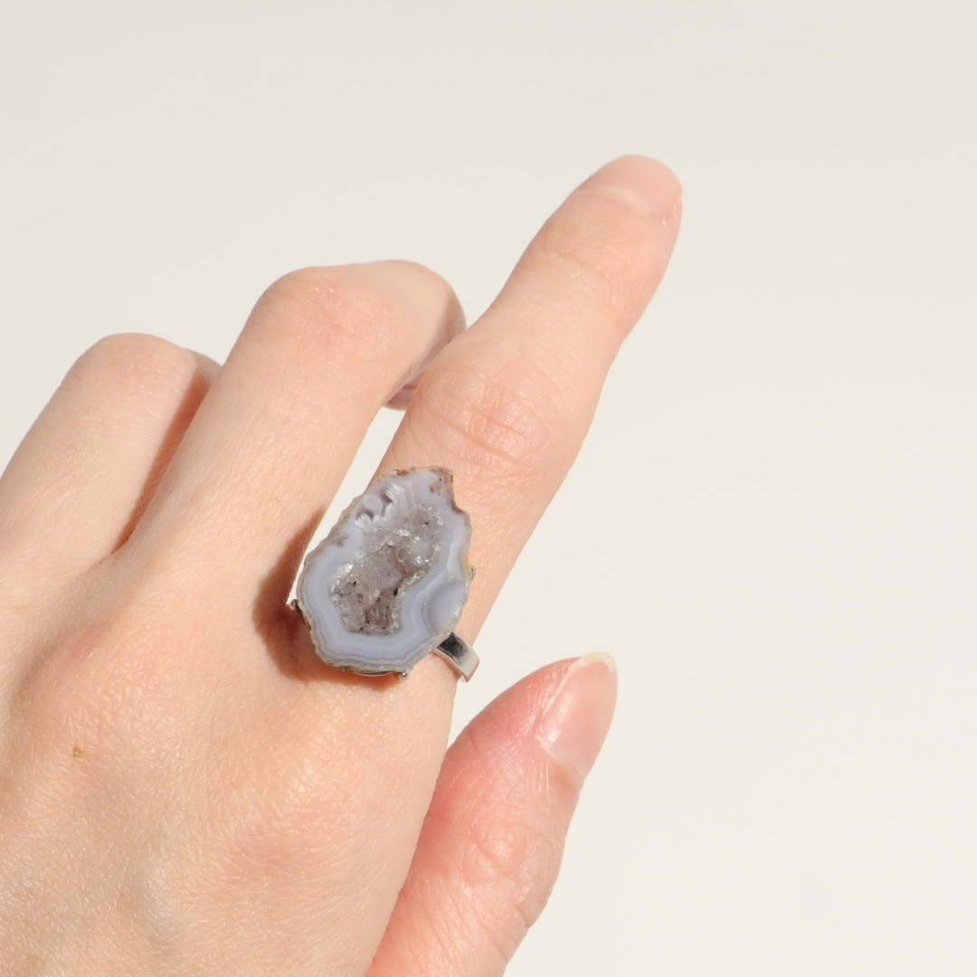 Anneau Brut - Agate Ring