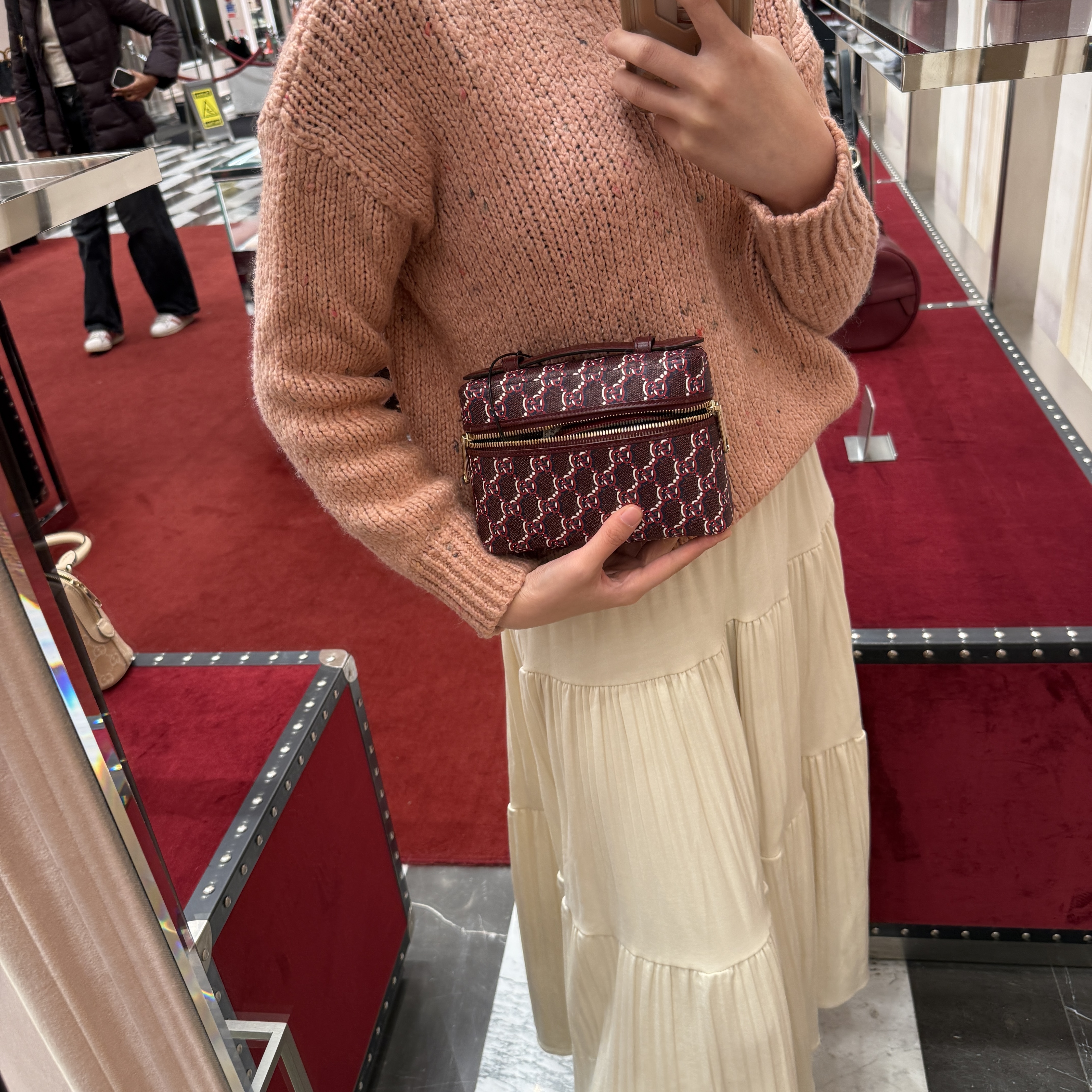 Gucci GG Shadow supreme mini Vanity bag Red 795058