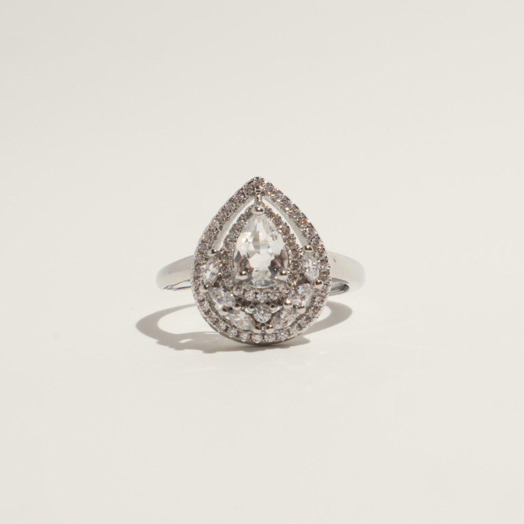 Pure Drop - White Quartz Ring