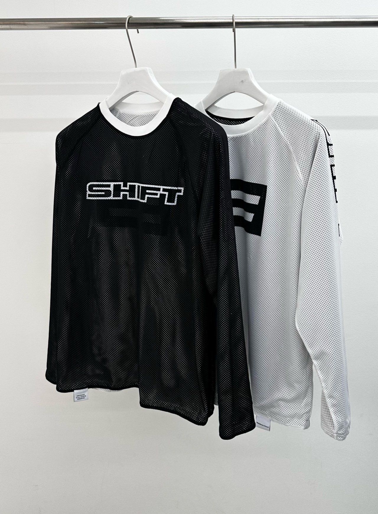 網紋英文字圖案長袖衫 WD-198T