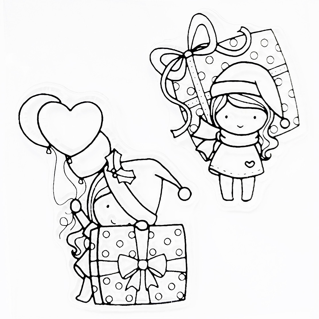 【新品】TS水晶印章 |聖誕女孩2卡 TSS19+TSS20