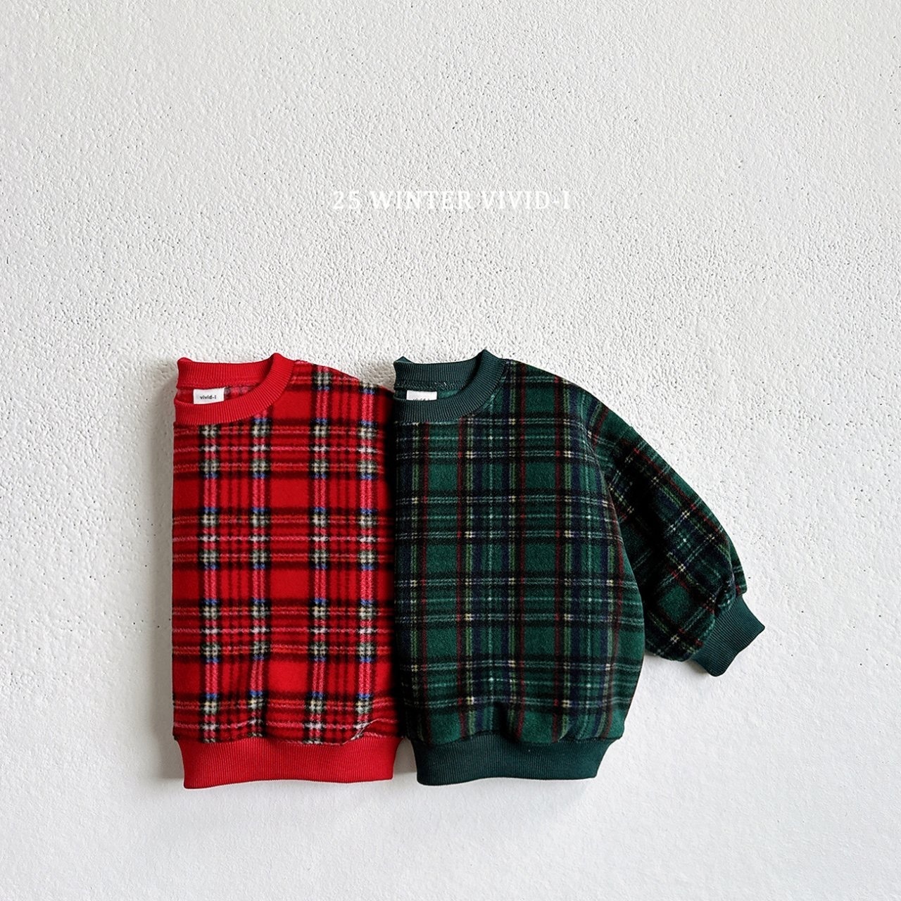 Vivid-i Fleece Check Sweatshirt