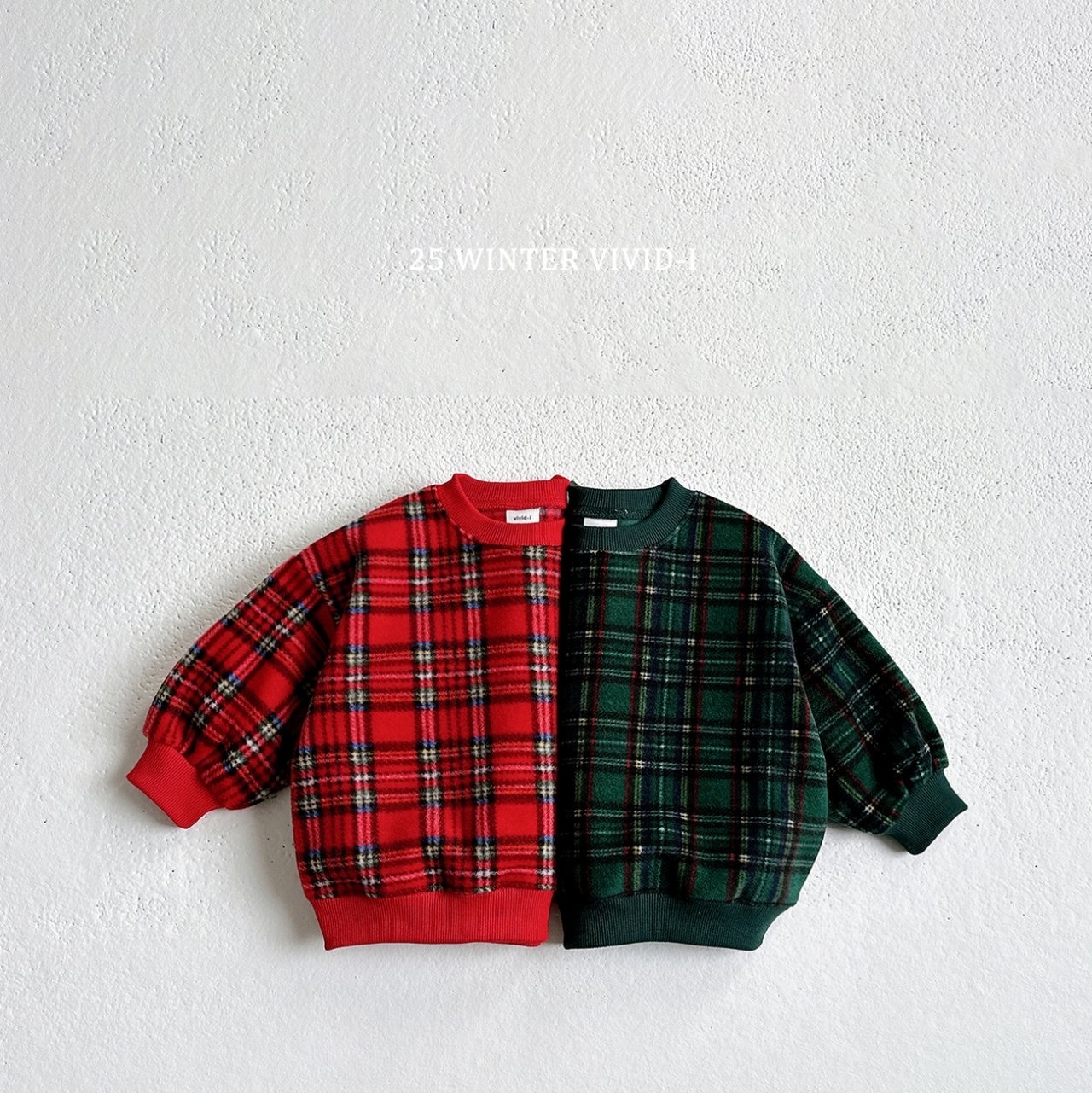 Vivid-i Fleece Check Sweatshirt