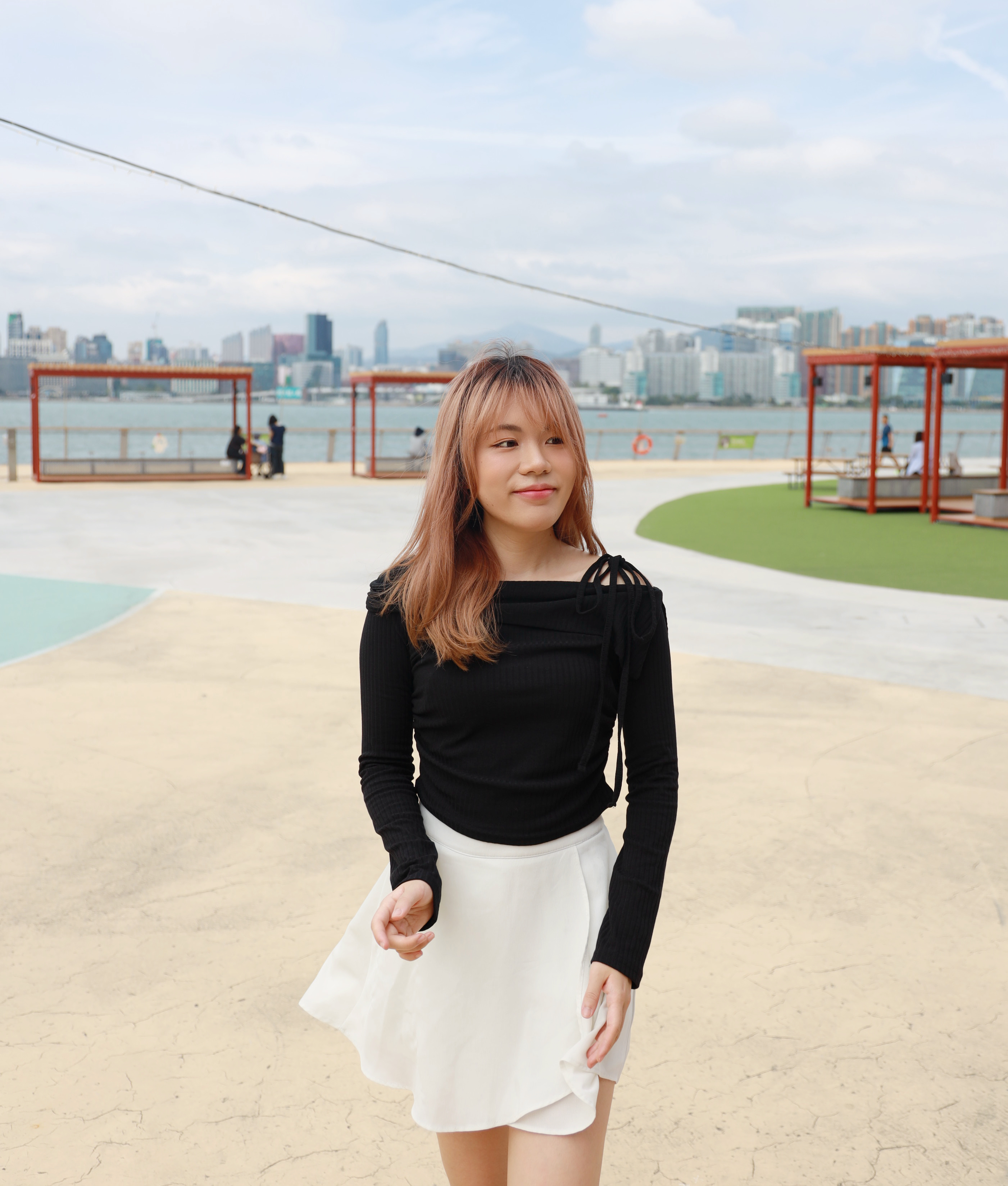 ||TOP586||  露肩綁帶少性感修腰TOP