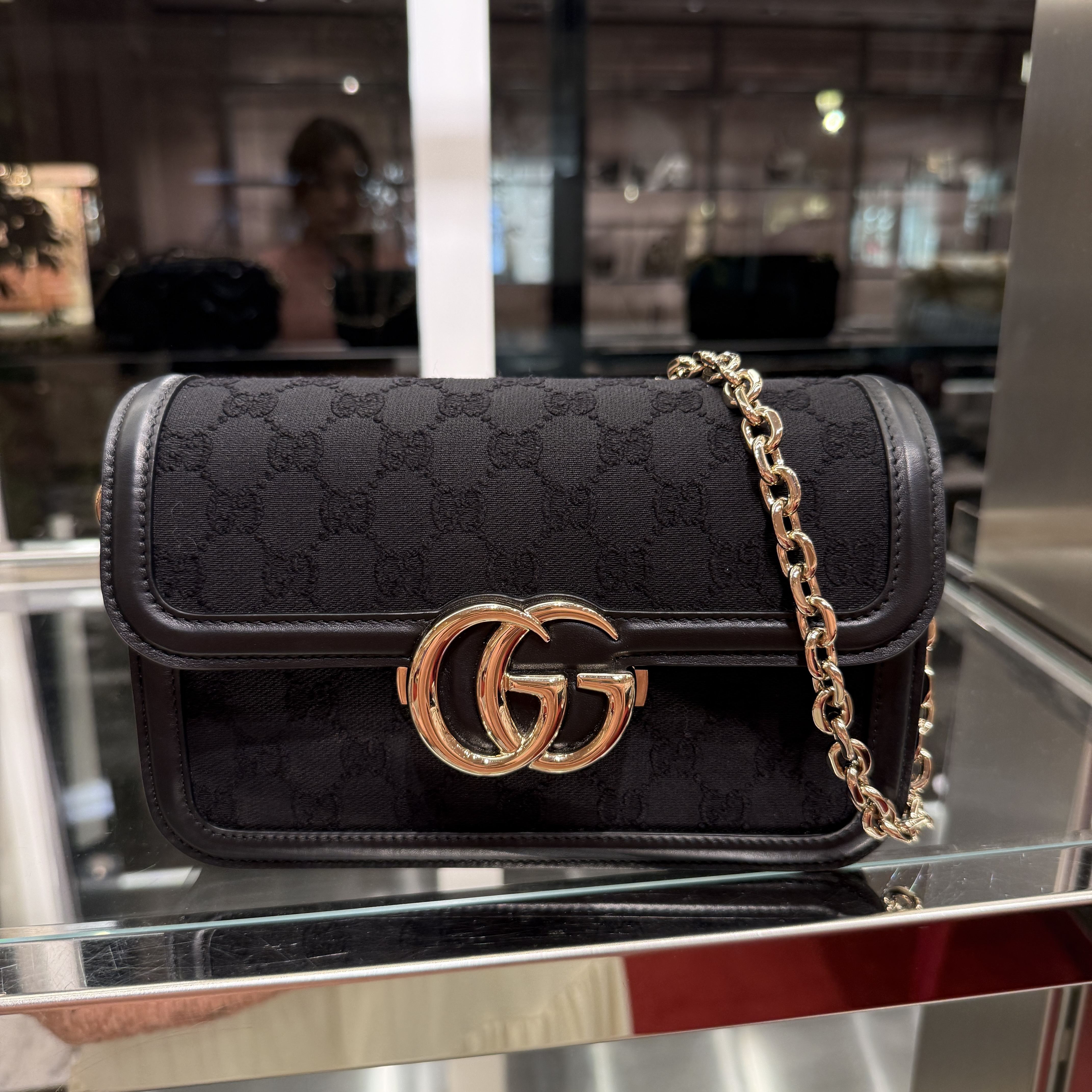 Gucci Go Small wool x silk small shoulder bag black 826761