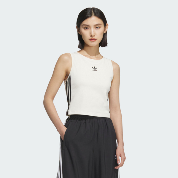 Adidas 愛迪達 3s Pad Tank KB6418 女 背心 運動背心 短版 修身 米白 亞版