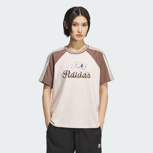 Adidas 愛迪達 W Raglan Tee KG6699 女 T恤 運動上衣 休閒短袖 101忠狗 米棕 亞版