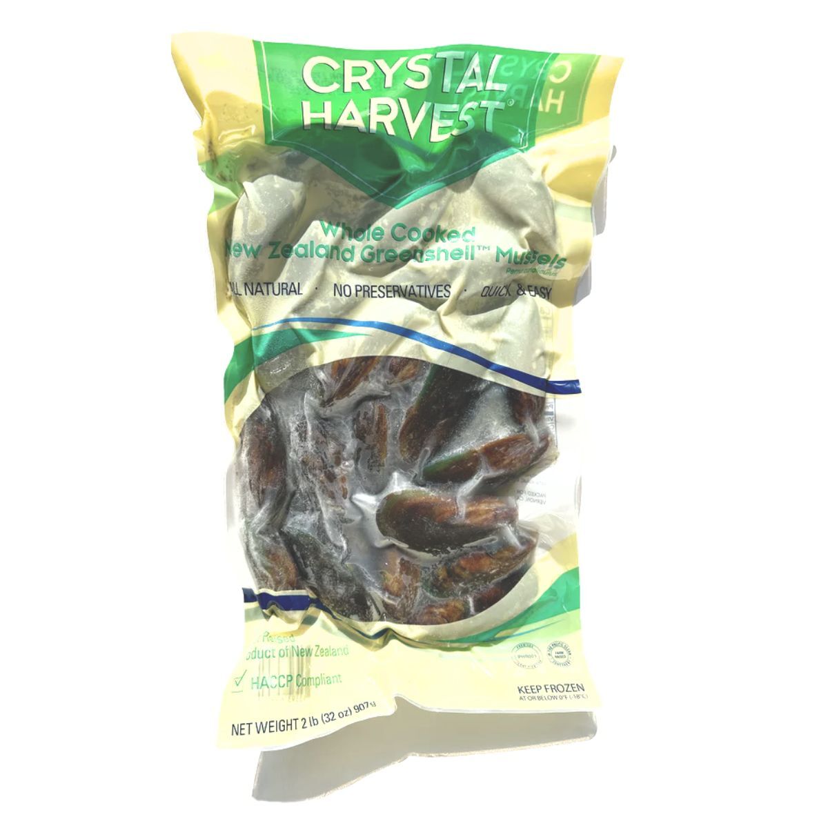 New Zealand Crystal Harvest Frozen Cooked Mussel 2lb/pack (/pack)