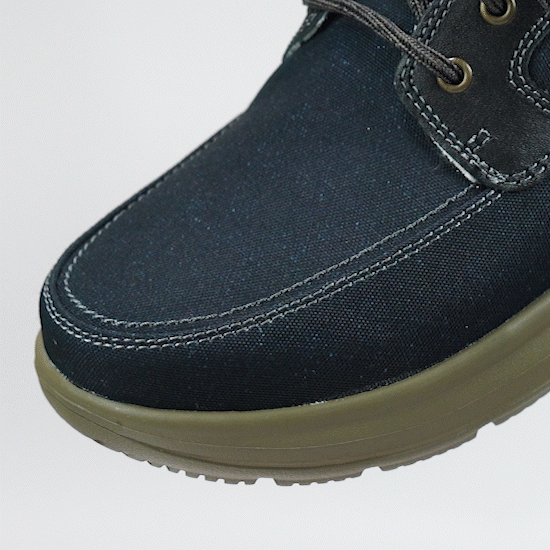 USTINI 我挺你健康鞋 水土服氣綁帶布鞋 防虹吸+防水膜 減少水珠滲透示意動圖