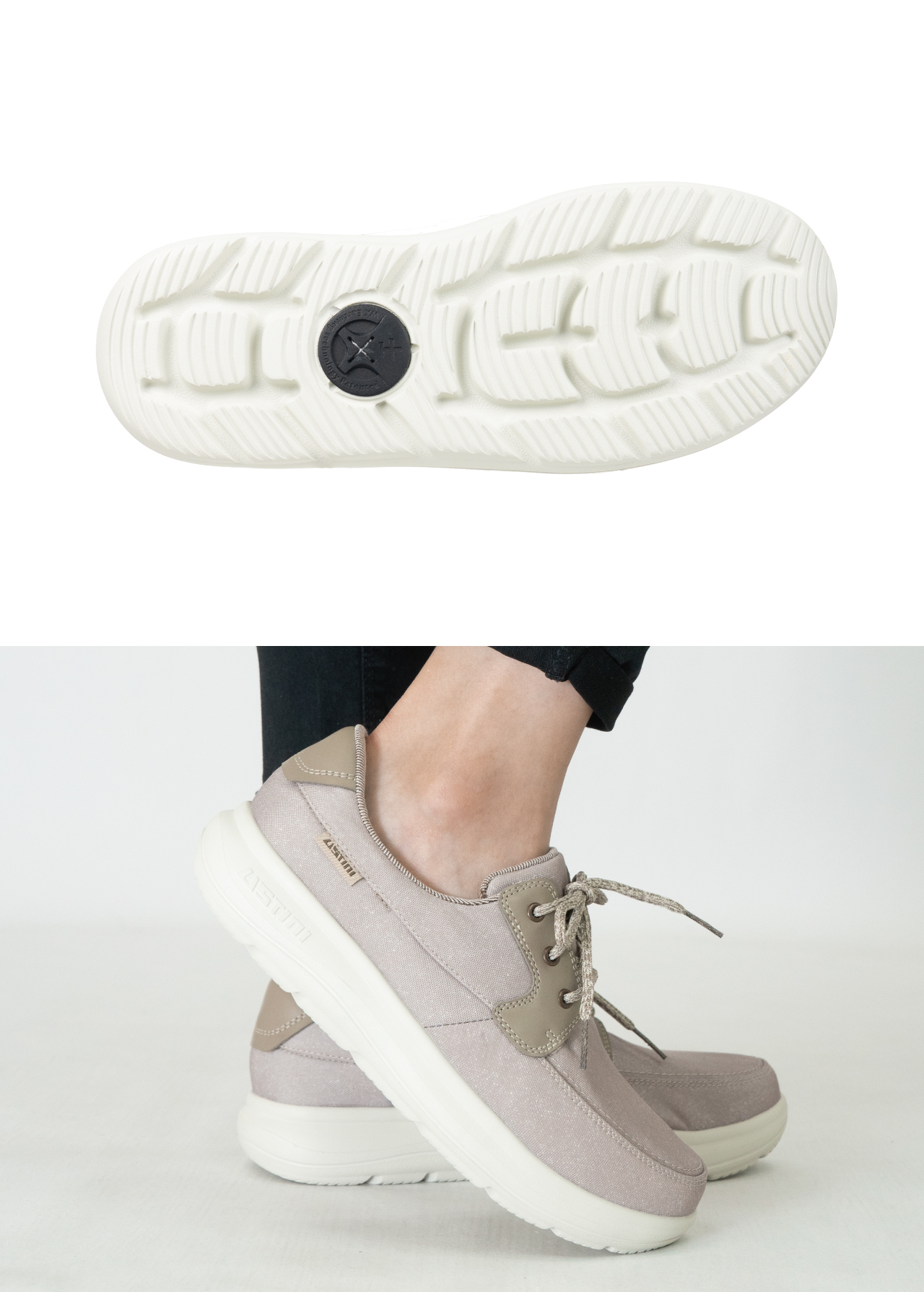 USTINI 我挺你健康鞋 水土服氣綁帶布鞋 木質卡2