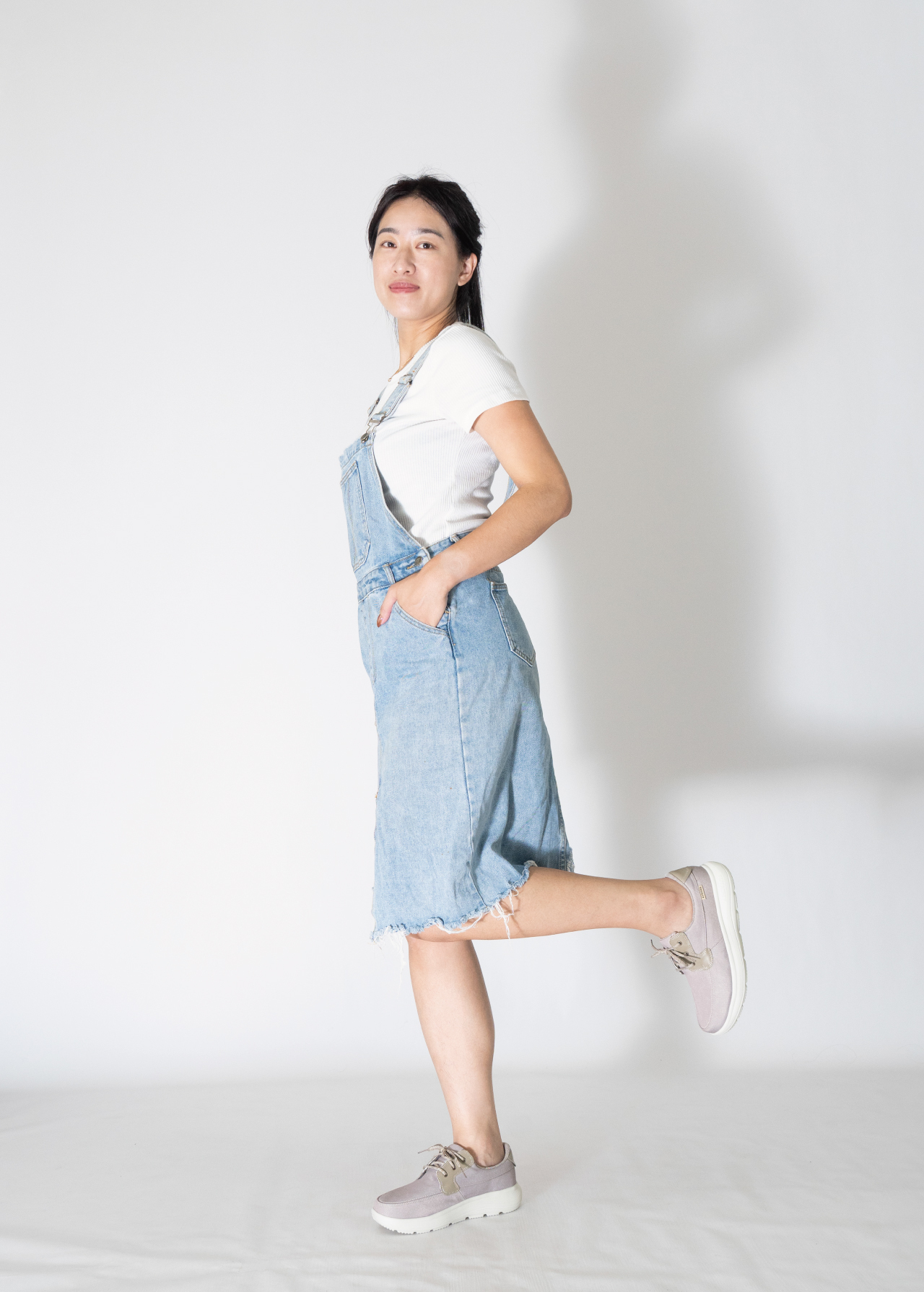 USTINI 我挺你健康鞋 水土服氣綁帶布鞋 木質卡 實穿照2