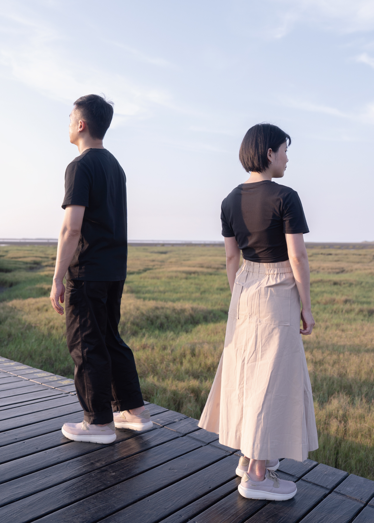 USTINI 我挺你健康鞋 水土服氣綁帶布鞋 木質卡 實穿照4