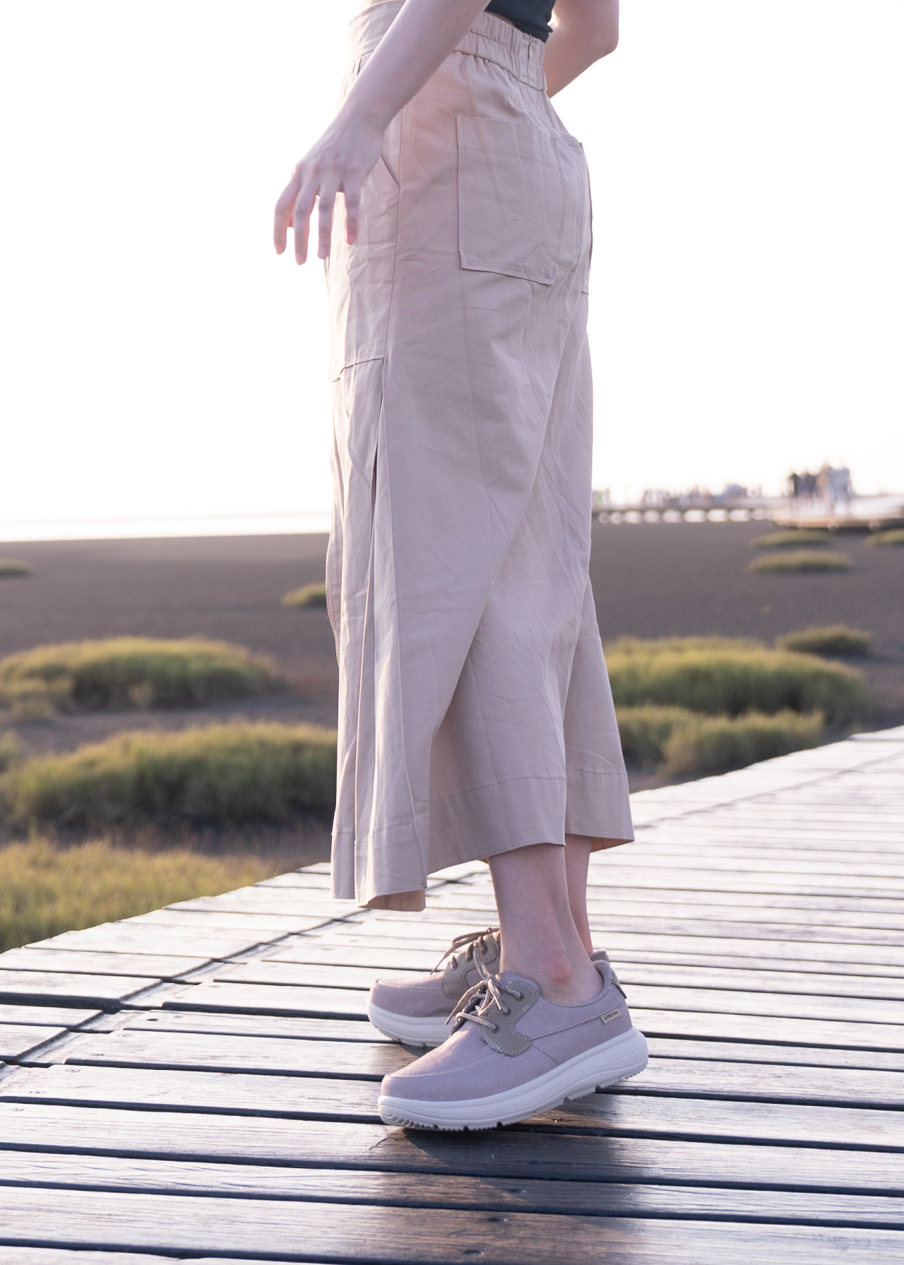 USTINI 我挺你健康鞋 水土服氣綁帶布鞋 木質卡 實穿照5