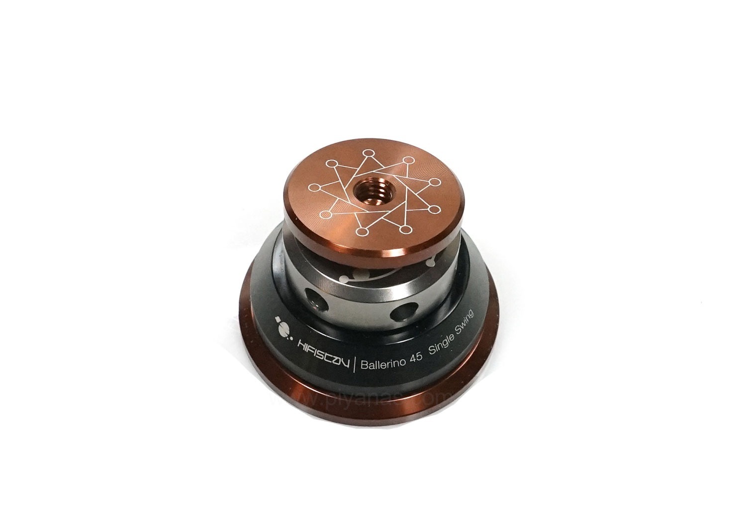 HiFiStay Ballerino Single Swing 45 毫米款單顆外觀與腳釘轉接座
