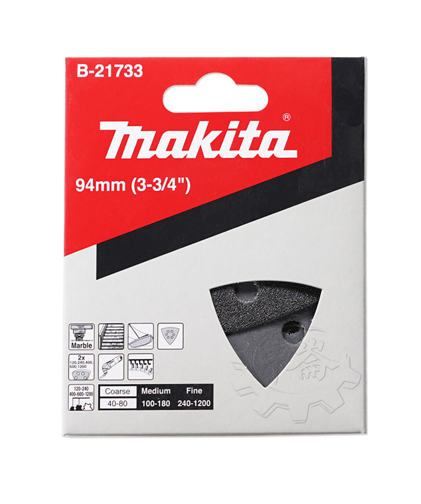 ＊中崙五金【附發票】Makita 牧田 磨切機三角型砂紙 B-21733 (10片入) 適用：石材、玻璃