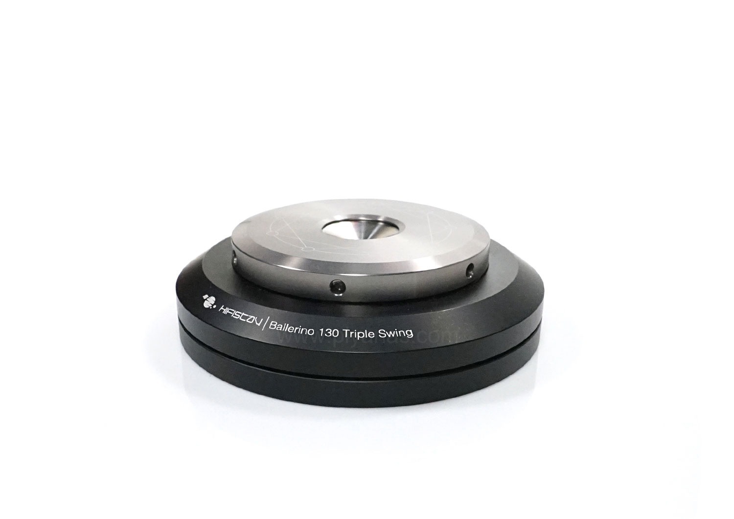HiFiStay BALLERINO Triple Swing 130 三層底座與銀色頂座側面外觀