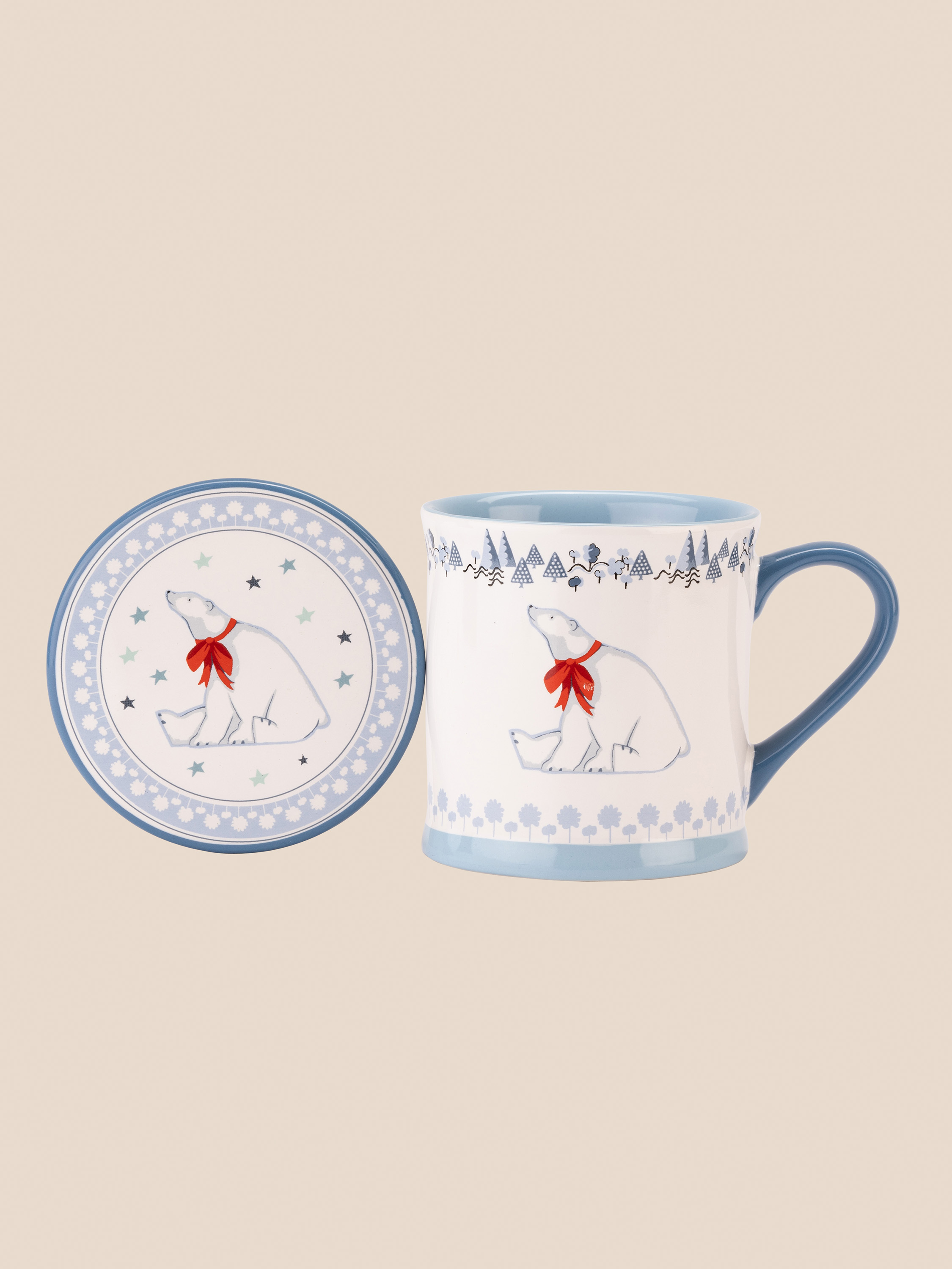 Polar Ditsy 馬克杯及杯墊組