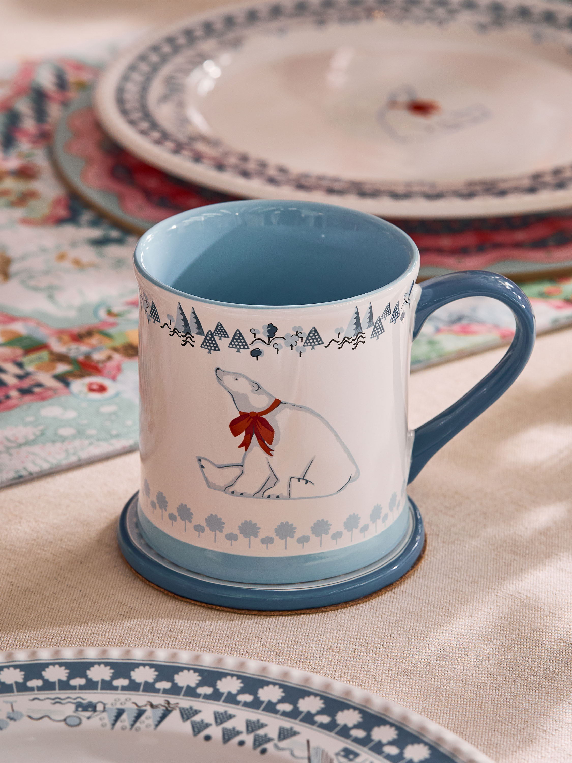 Polar Ditsy 馬克杯及杯墊組