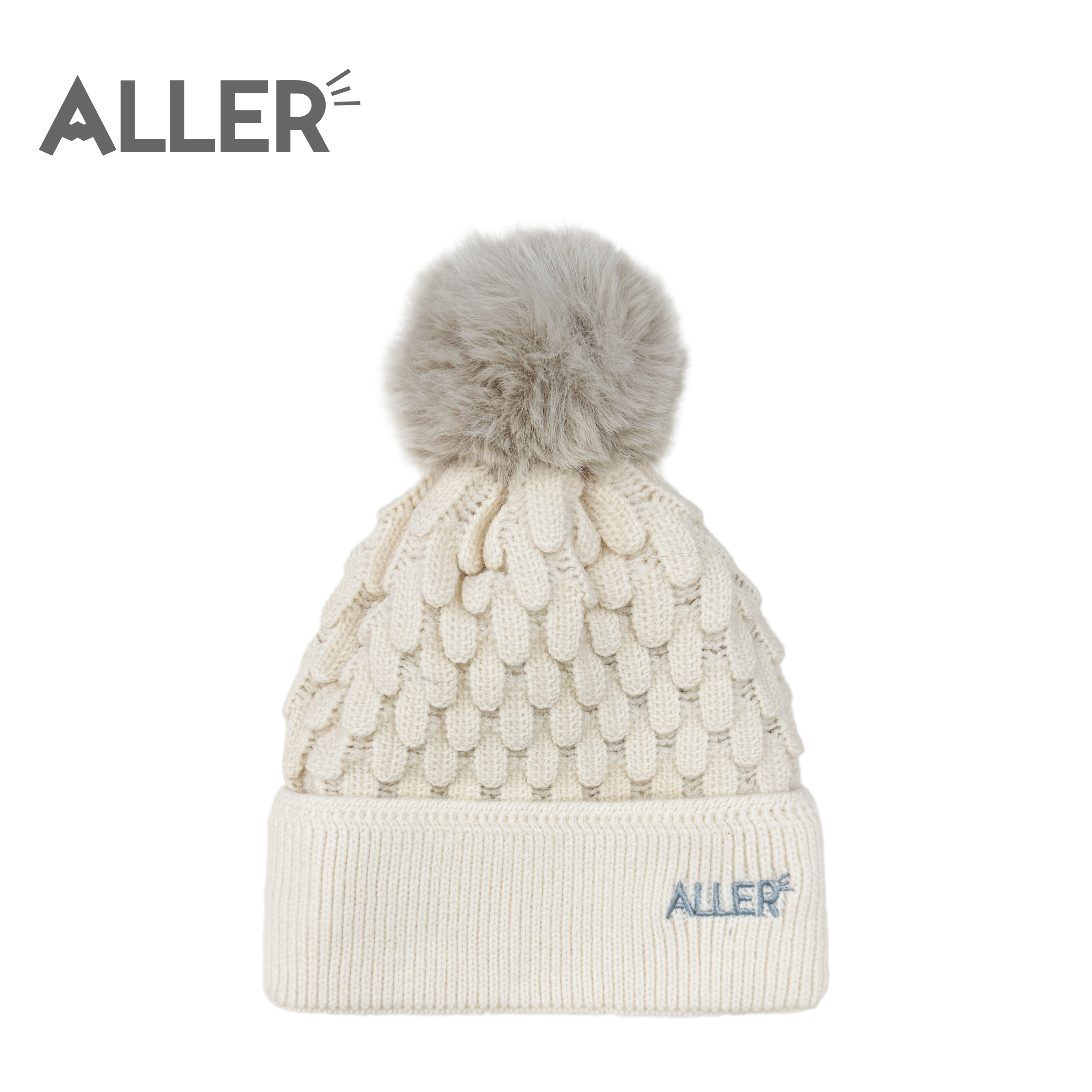 ALLER 素面加絨毛球保暖帽 女款 (3色) 41AL9105