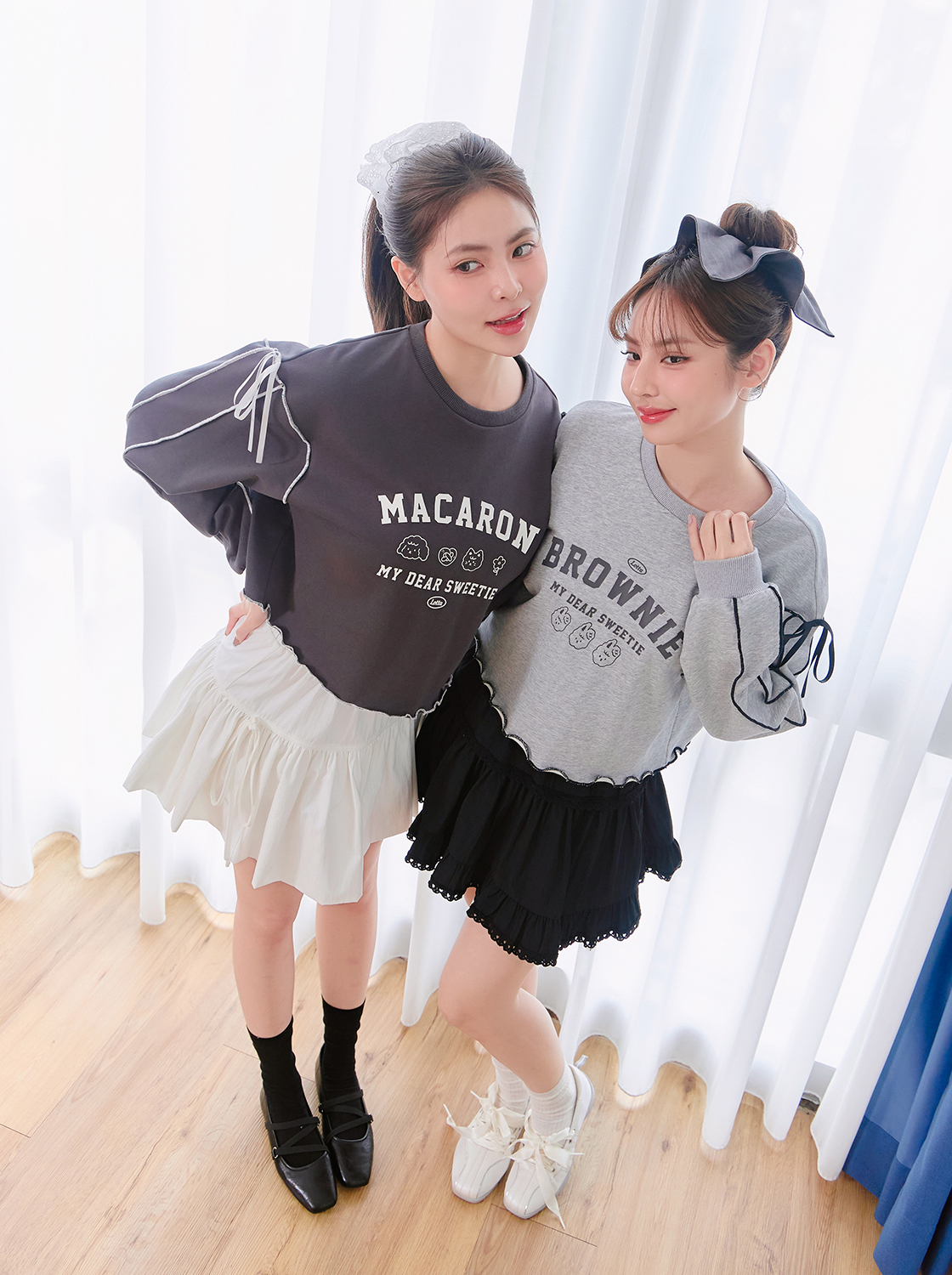 【第二件5折】軟軟兔撞色滾邊蝴蝶結T恤