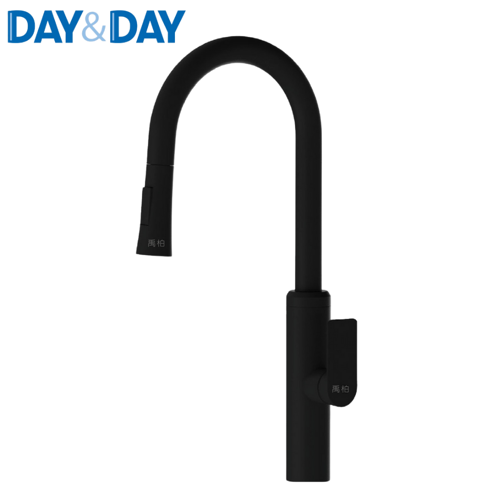 DAY&DAY OPHIR 廚房無鉛伸縮龍頭(黑) EA-353-B