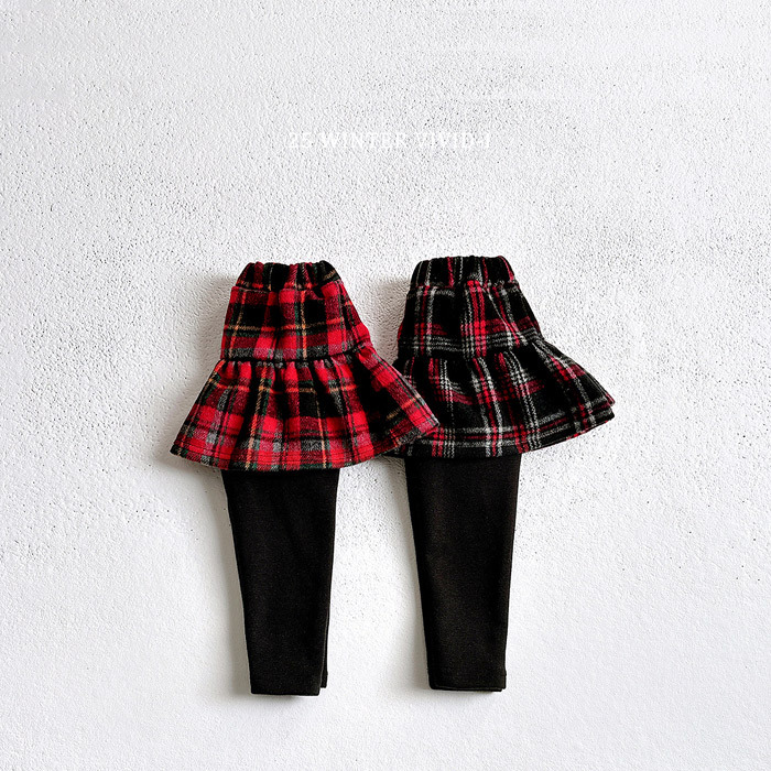 Vivid-I Checked Skirt Leggings