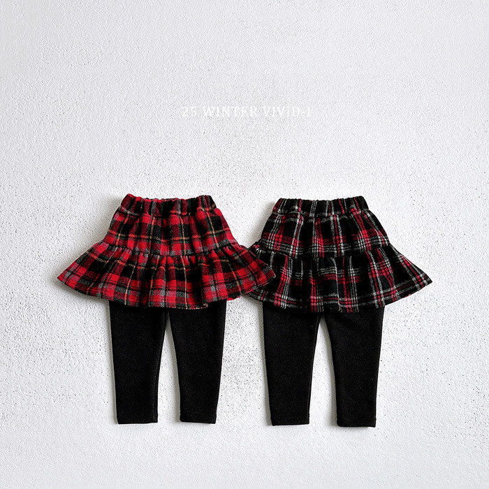 Vivid-I Checked Skirt Leggings