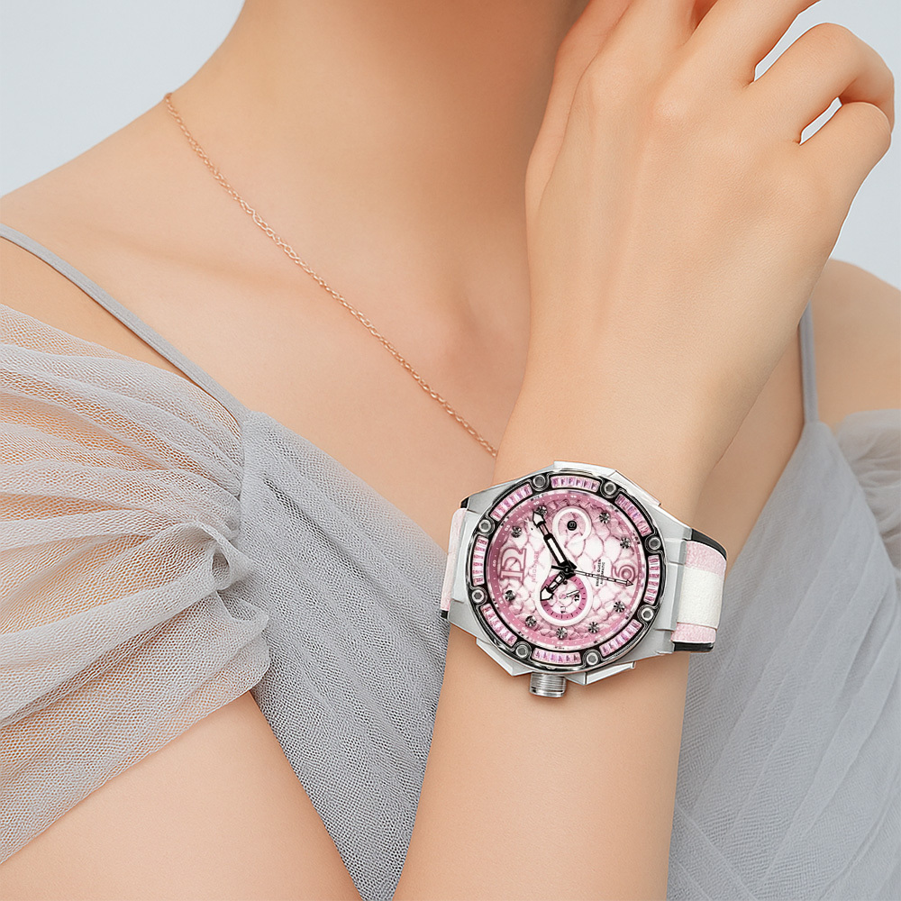 (預購)【NSQUARE】蛇后系列 鑲嵌 魅力皇后 施華洛世奇水鑽 蛇紋 機械 腕錶 L0471-N11.12