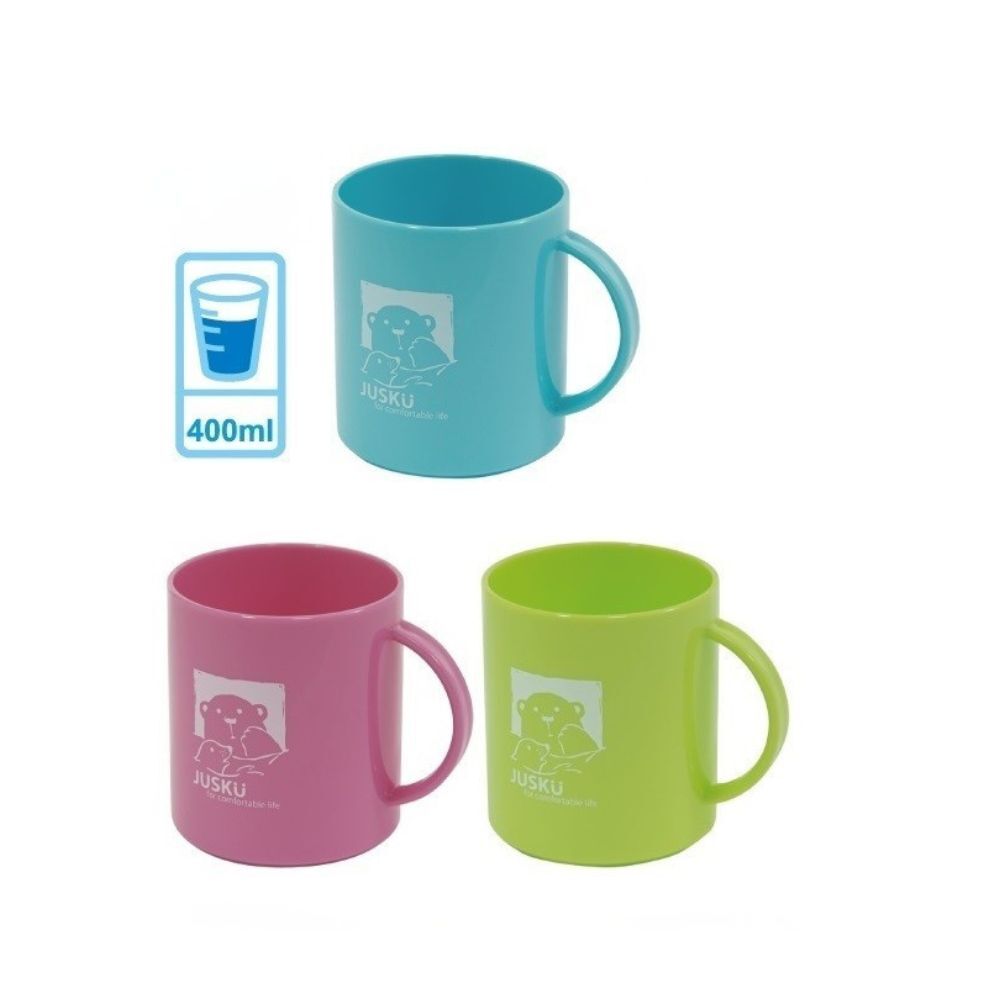JUSKU 小美人冷水杯 250ml 400ml｜台灣製 PS塑膠 兒童水杯 冷飲杯 露營杯 生活杯 顏色隨機【輕鬆購五金百貨】