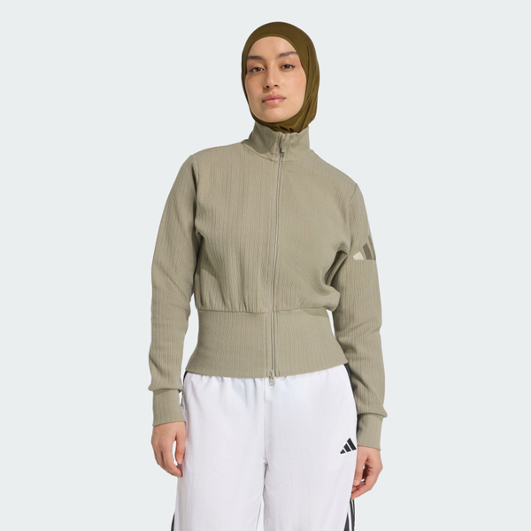 Adidas 愛迪達 W All Szn W Fz JW7435 女 立領外套 運動外套 休閒穿搭 灰綠 亞版