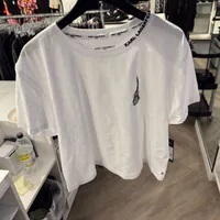 [S] KARL LAGERFELD WHITE RACQUET PATCH LOGO TEE, L5WHB879-WHT (SKL1427)