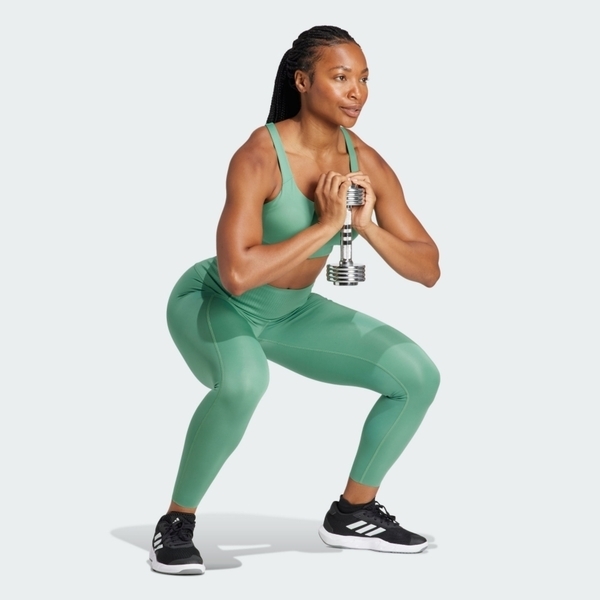 Adidas 愛迪達 Opme Power 7::8 IT6747 女 緊身/內搭褲 九分褲 健身 運動 綠 亞版