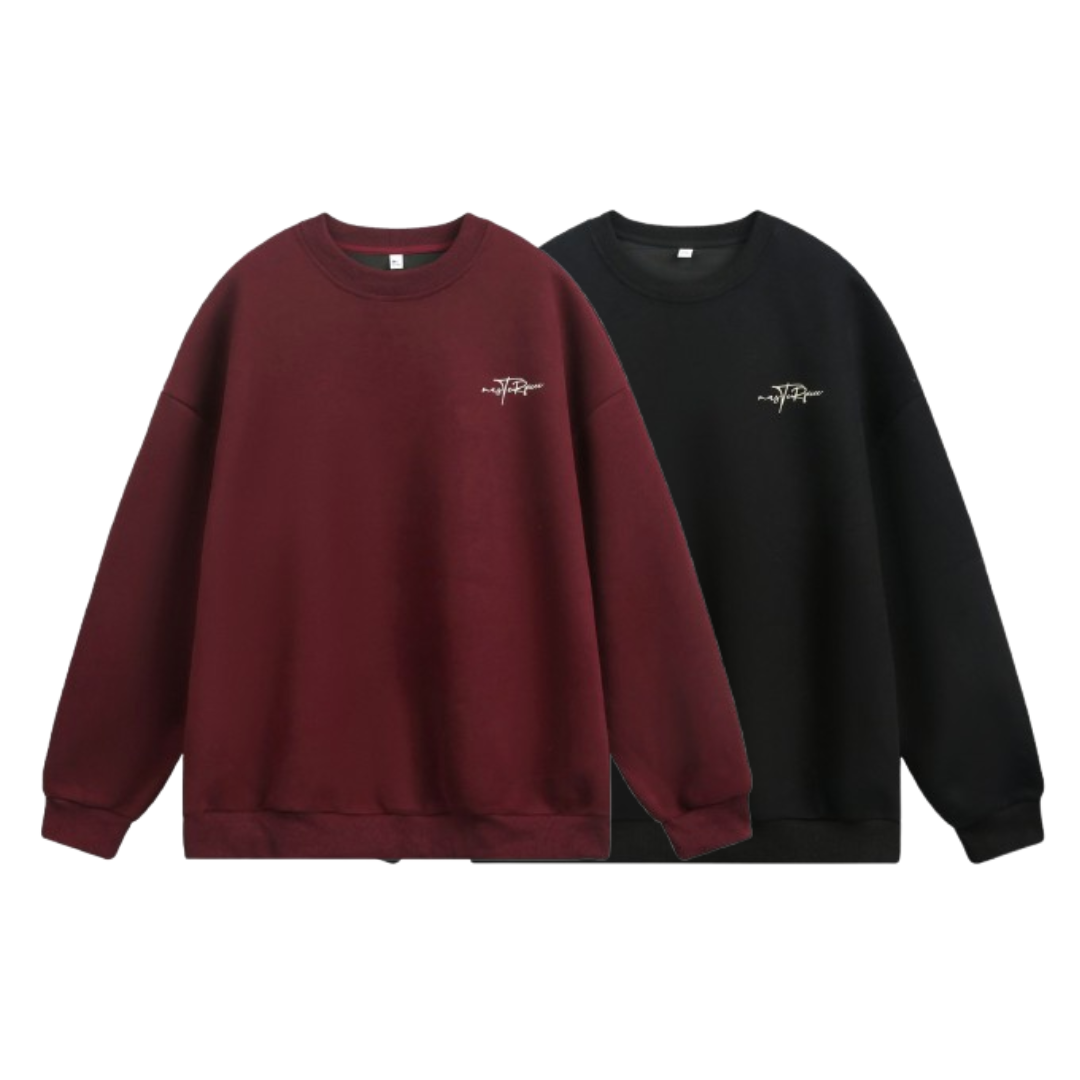 撞色字母印花圓領大學T MW3958