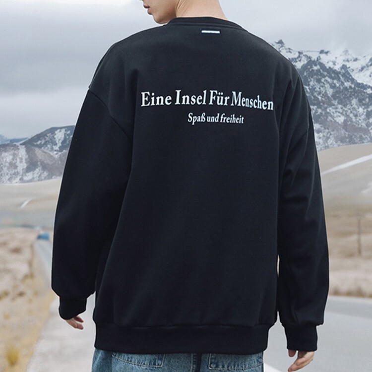 復古美式印花圓領大學T K3797