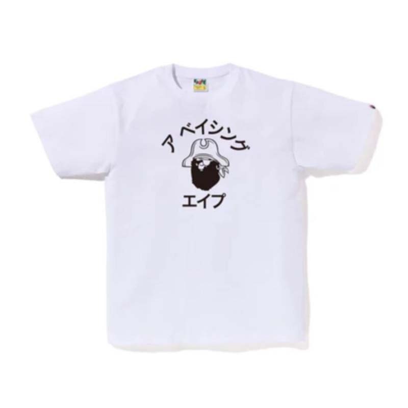 BAPE Katakana Pirate College Tee 白色 猿人 短袖 BAPE-491CM [台灣現貨]