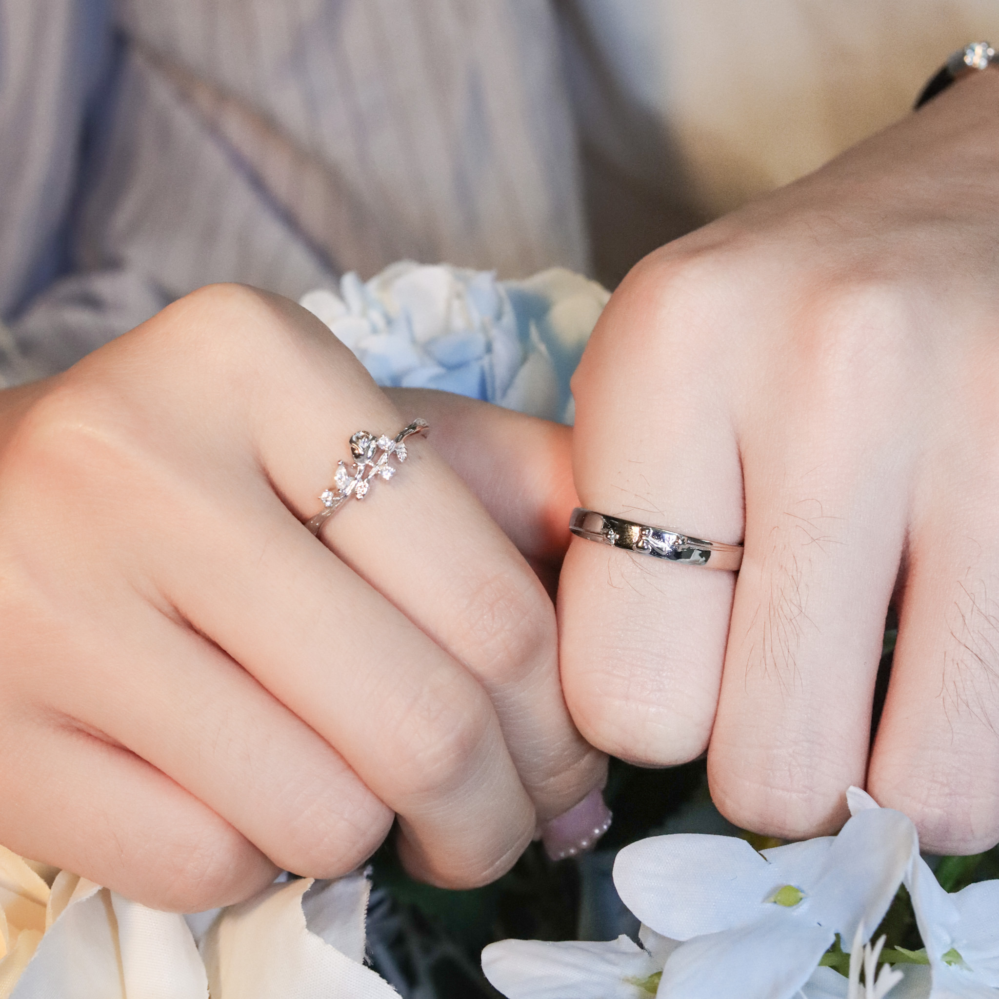 | 925銀・白金 | 懂你的獨一無二情侶戒指 （男款 /女款）  | RI0882 |