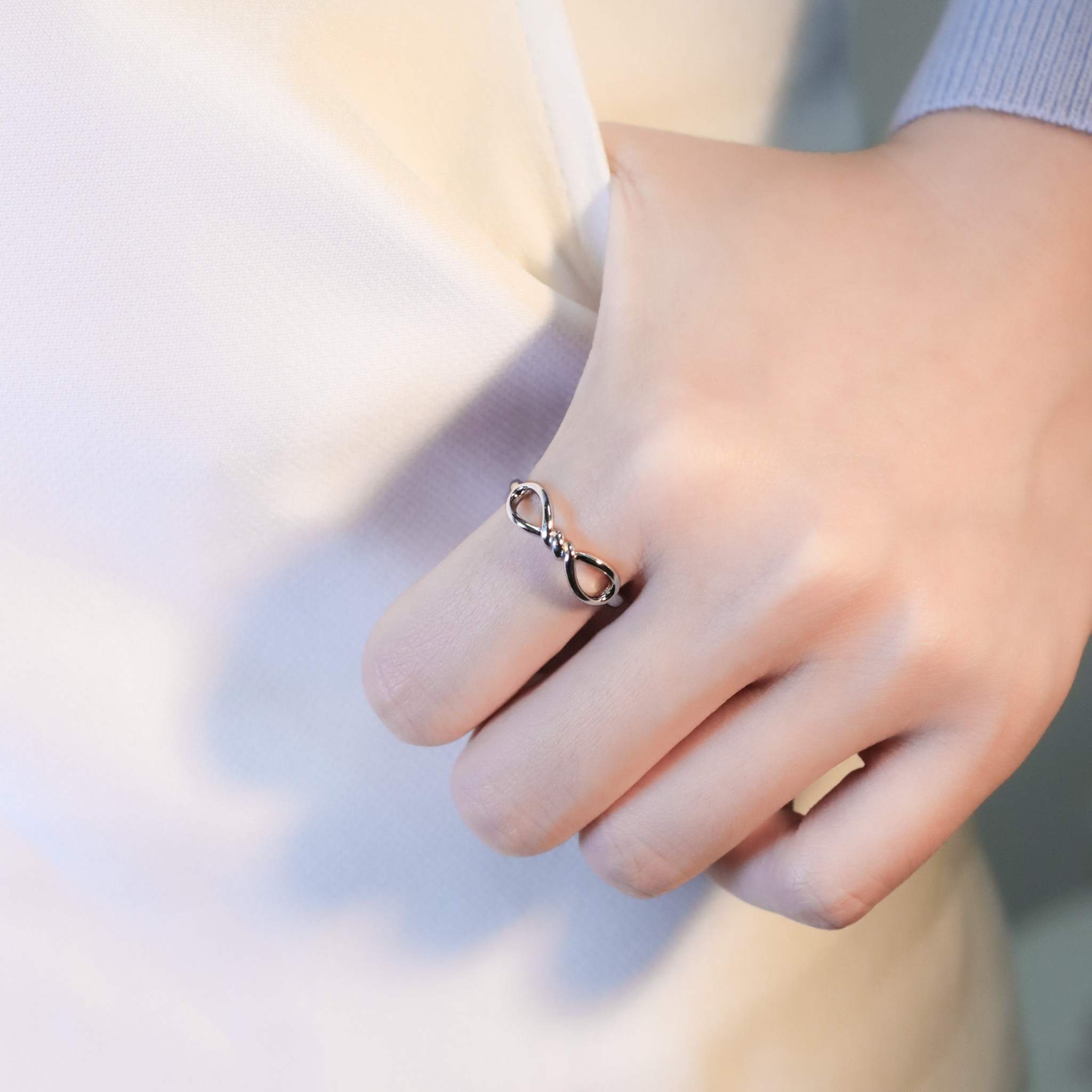 | 925純銀・白金 | 無止境許願結戒指 | RI0976 |