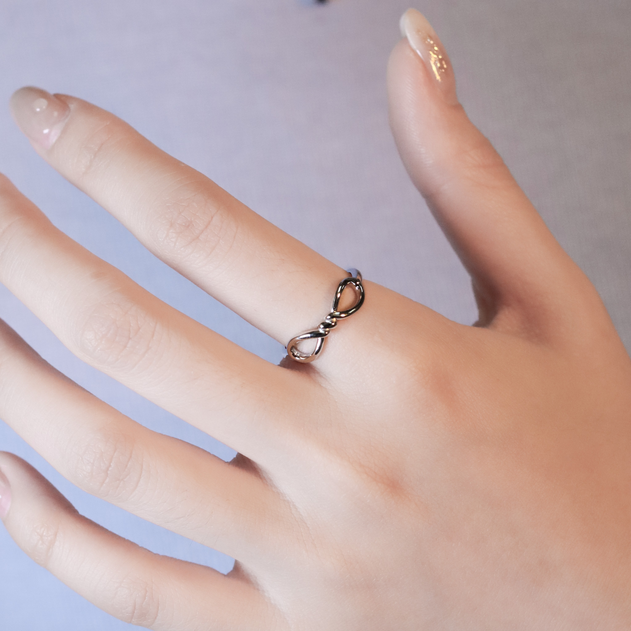 | 925純銀・白金 | 無止境許願結戒指 | RI0976 |