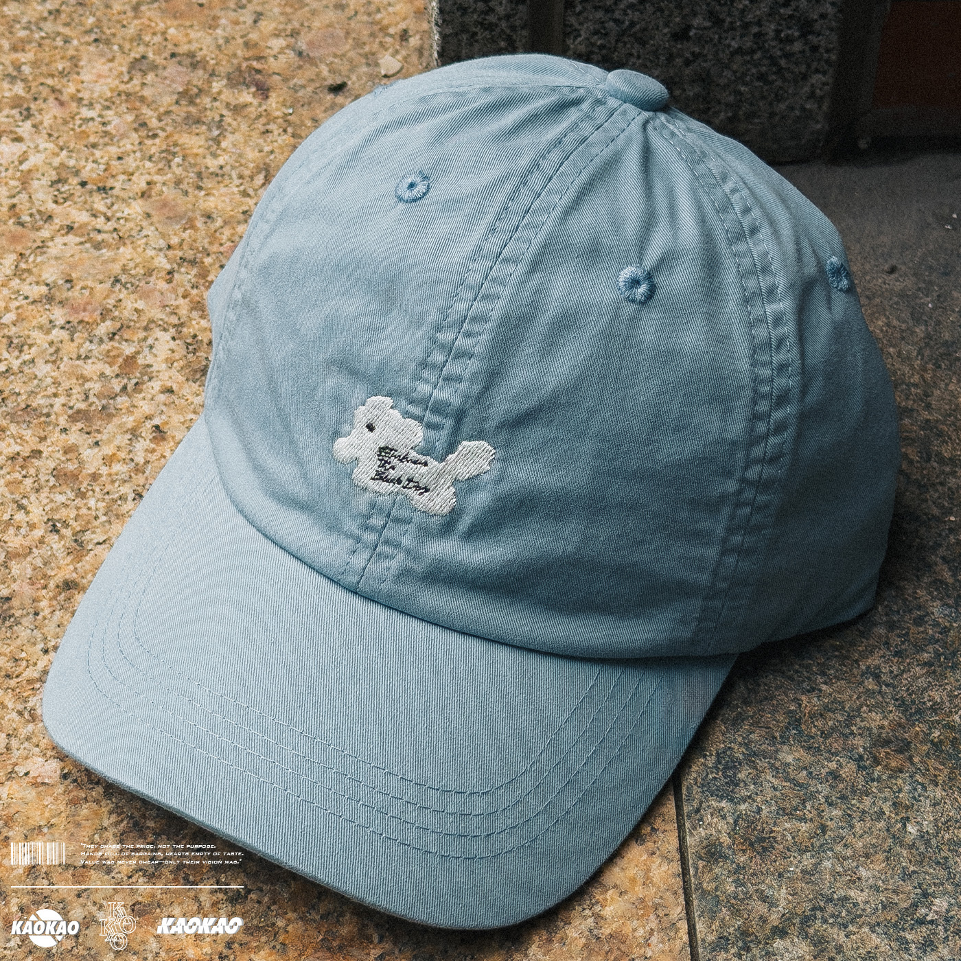 EtBD 擁抱黑狗 小狗Logo 鴨舌帽 美式復古棒球帽