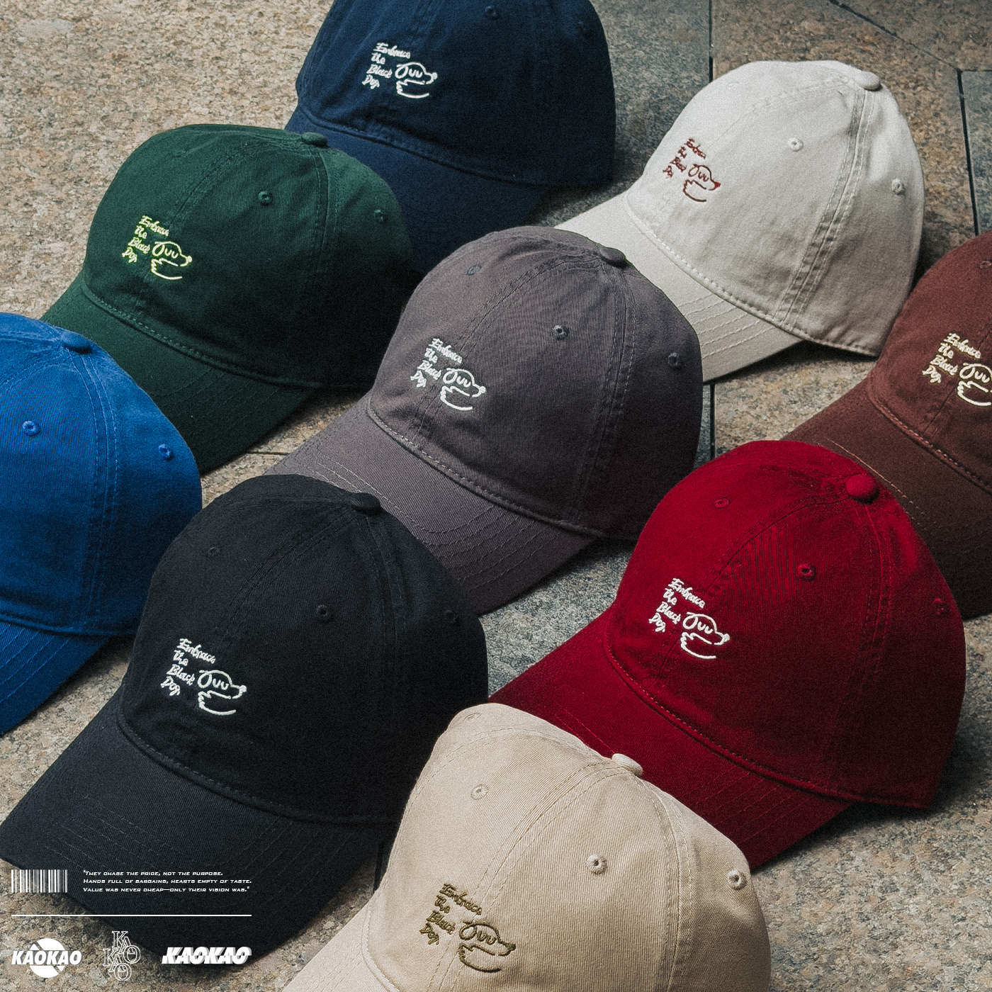 EtBD 擁抱黑狗 小狗草寫 鴨舌帽 美式復古棒球帽