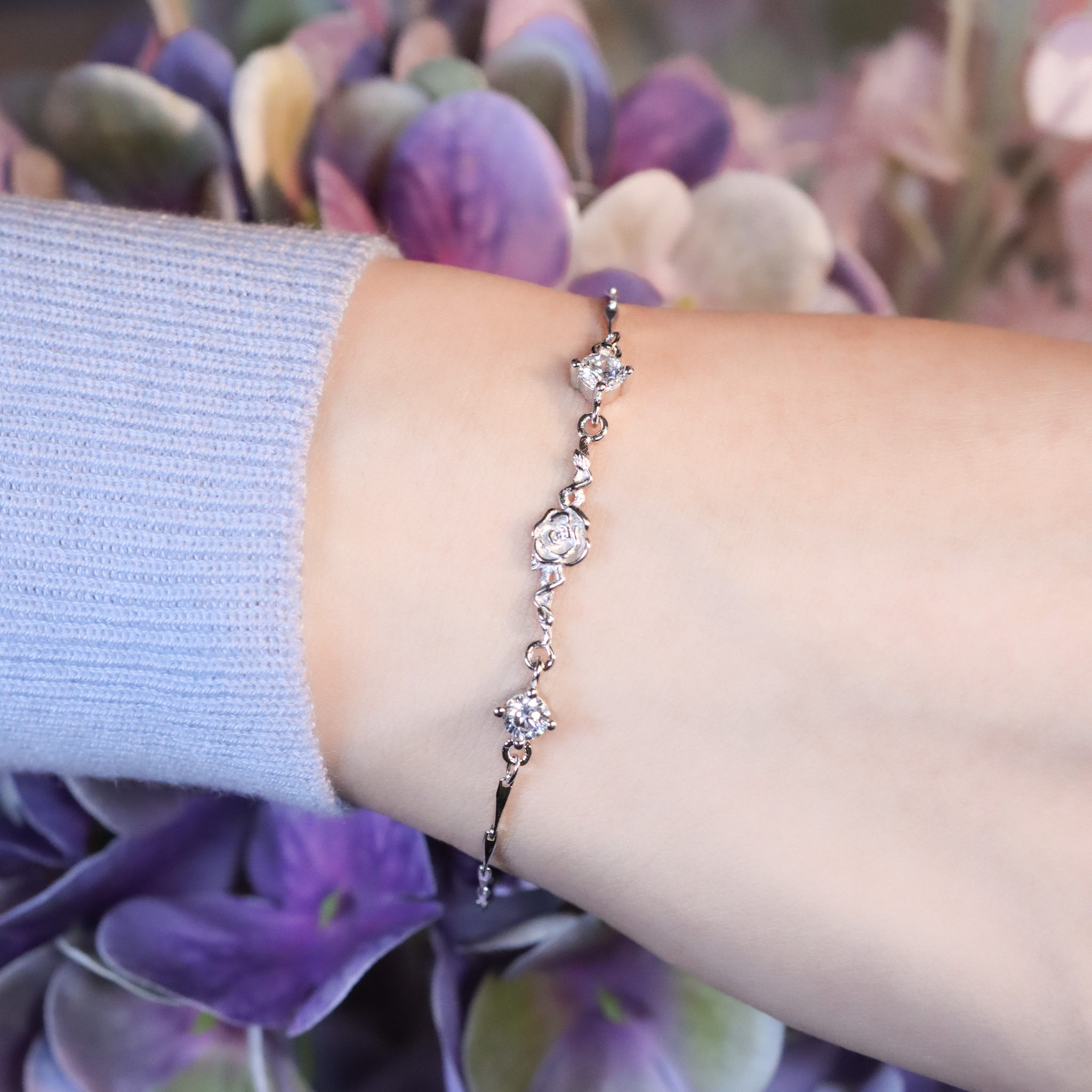 | 925純銀・白金 | 瑰麗日記軟手鐲 | BR1424 |