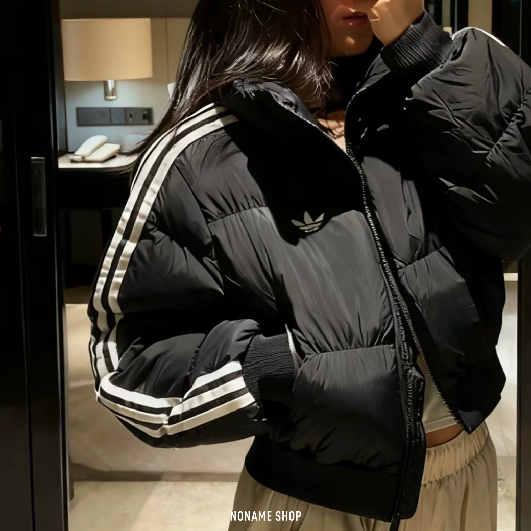 ADIDAS ORIGINALS Adicolor 三線 立領 麵包外套 羽絨外套 (女款)