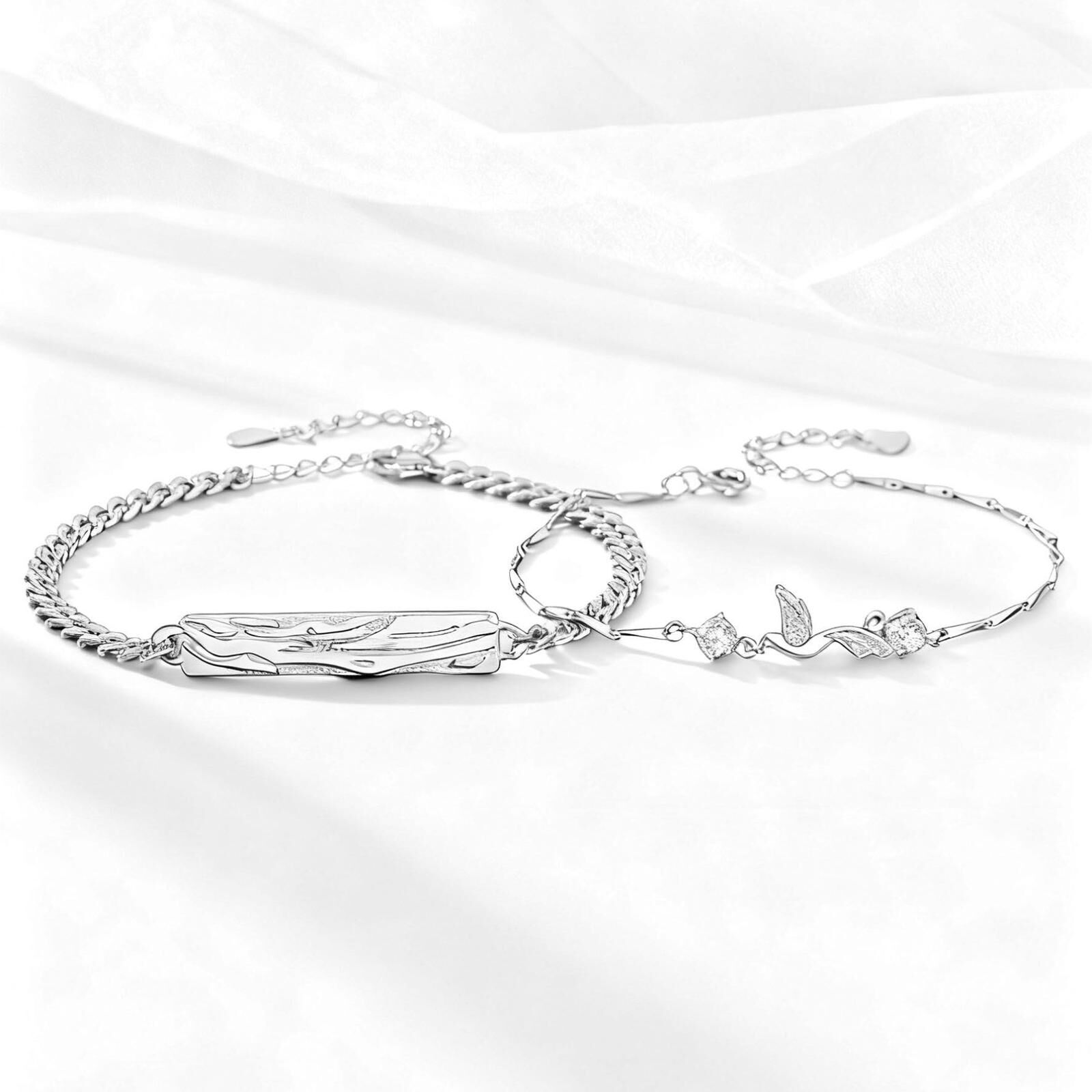 「愛情鳥🕊️」情侶手鏈 | S925純銀或鍍銀 | 免費刻字